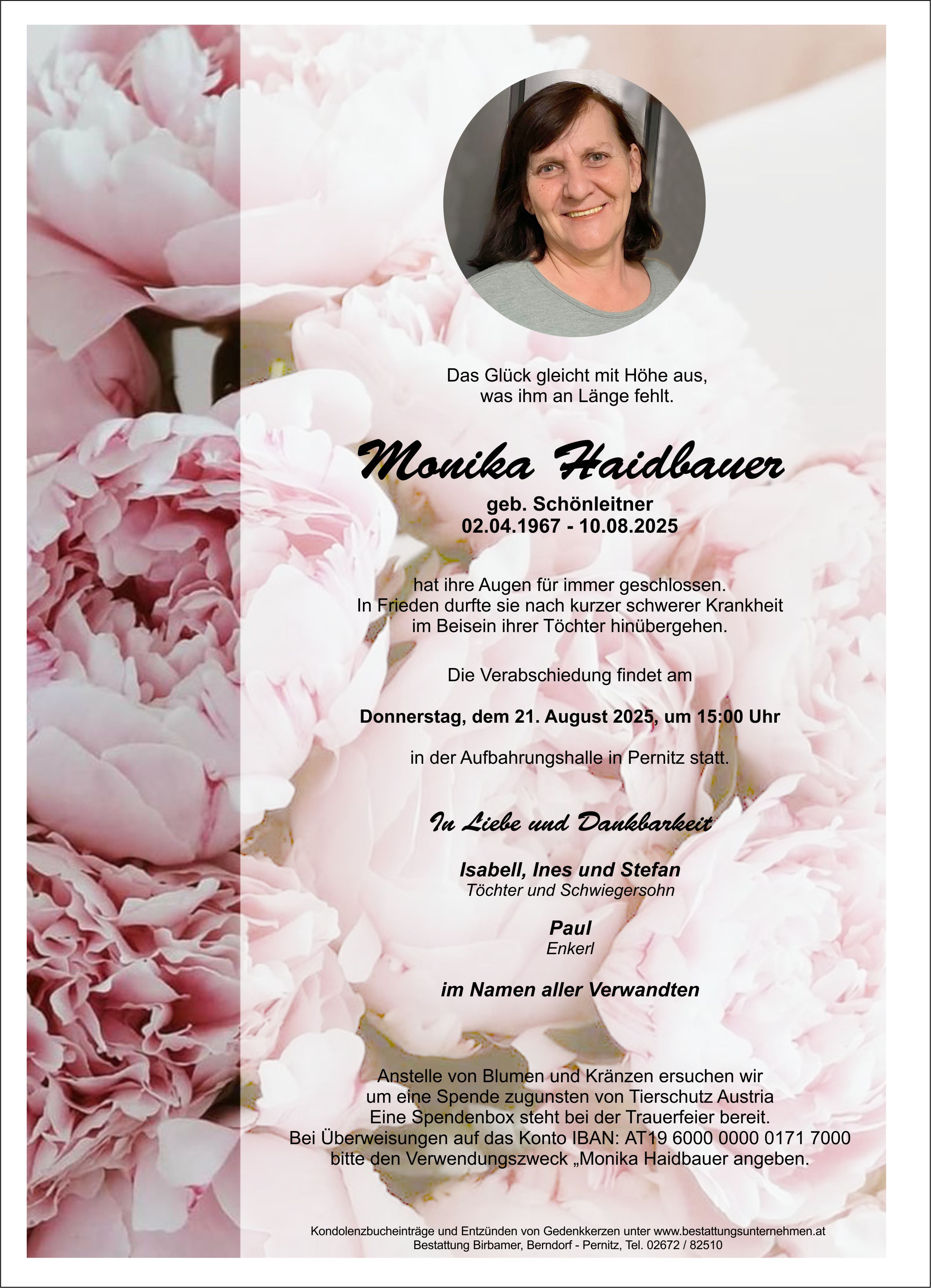 Traueranzeige von Monika Haidbauer