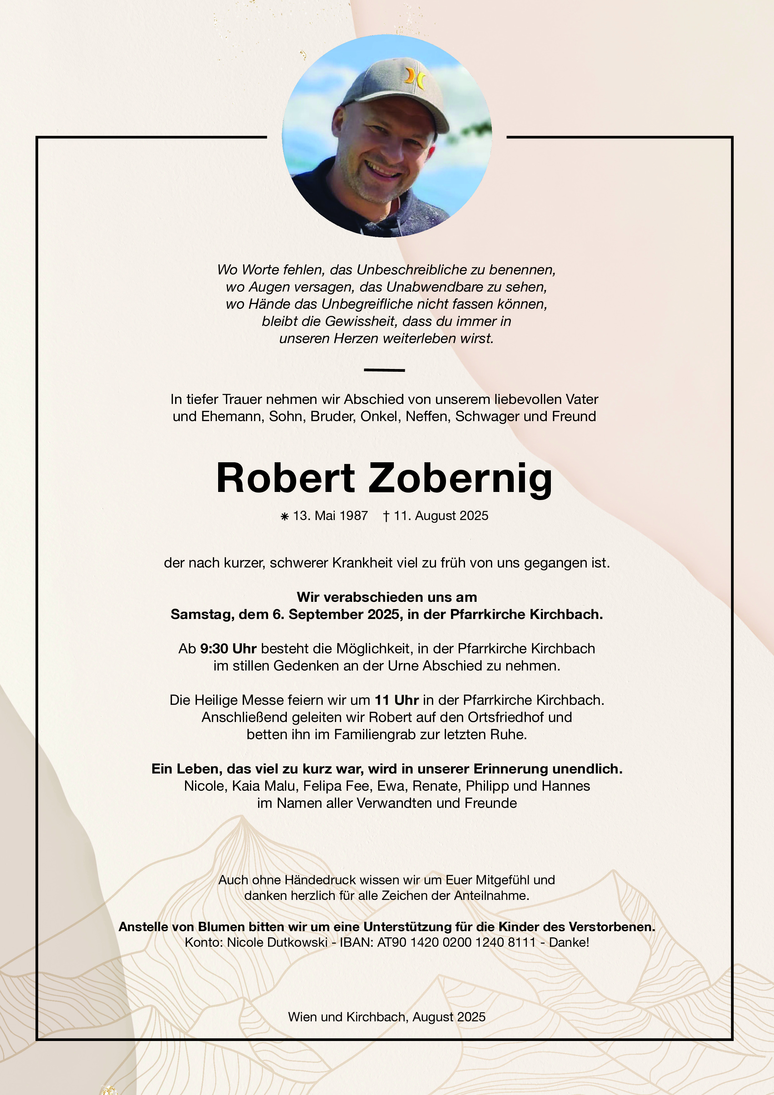 Traueranzeige von Robert Zobernig