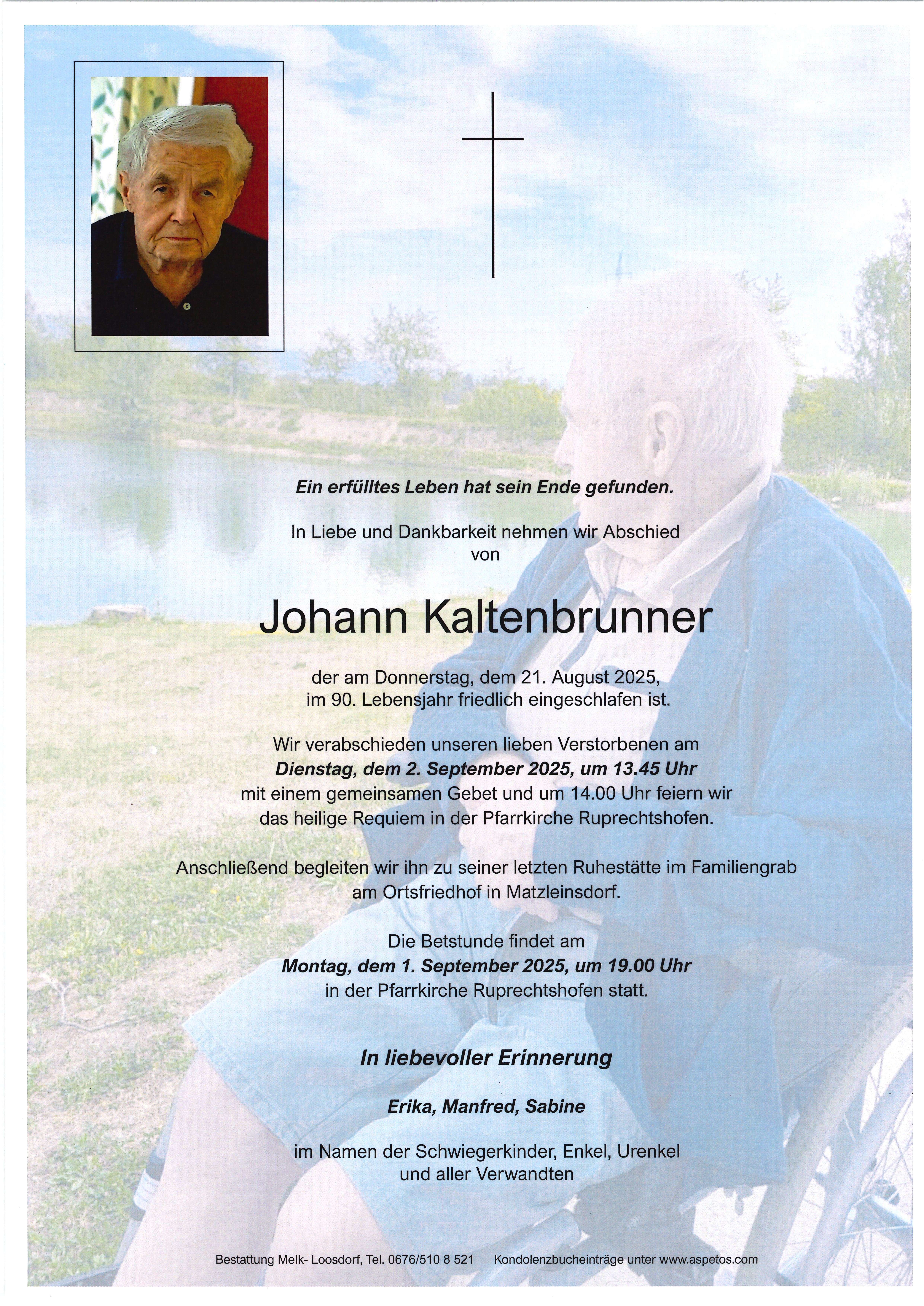 Traueranzeige von Johann Kaltenbrunner