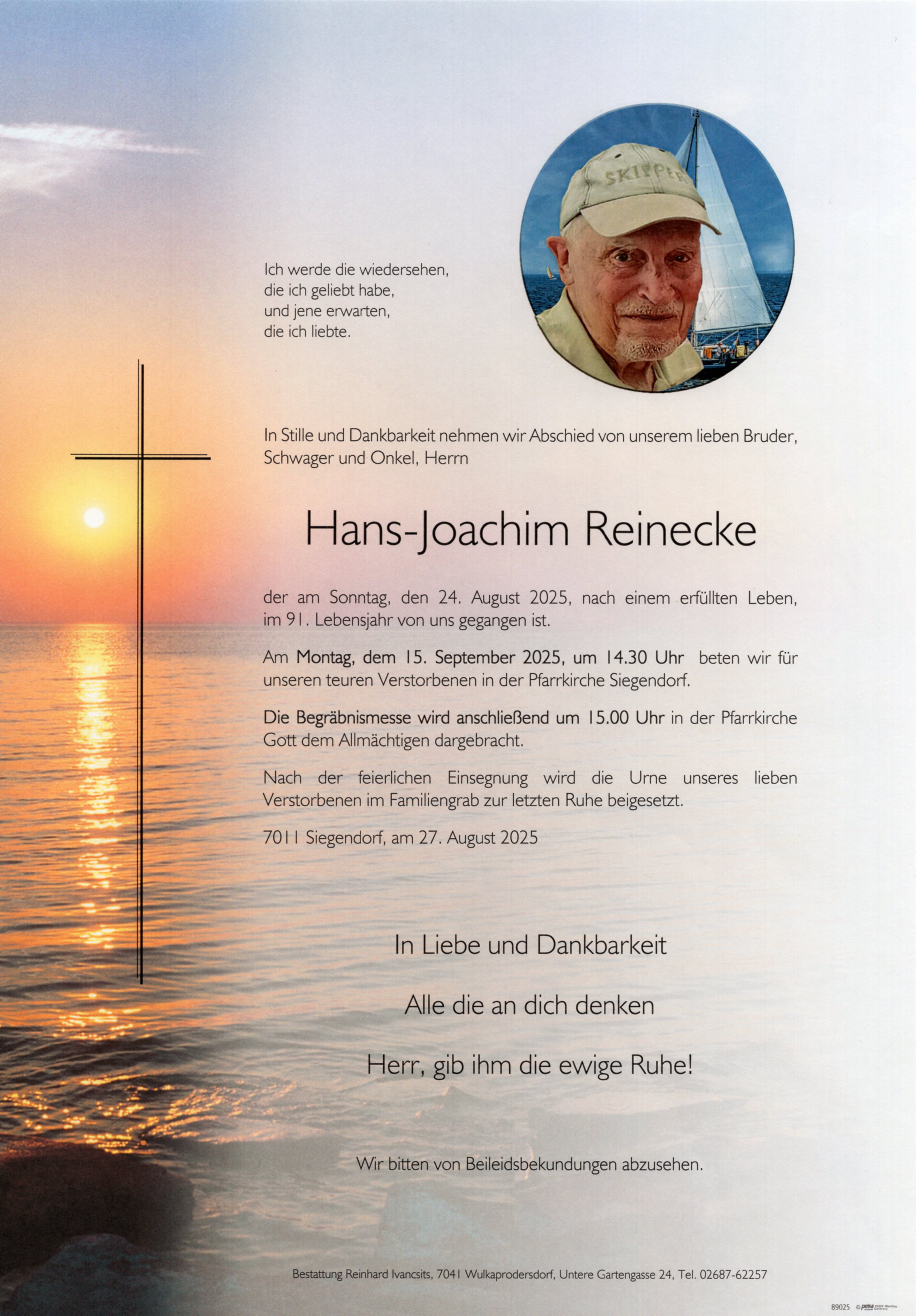 Traueranzeige von Hans Joachim Reinecke