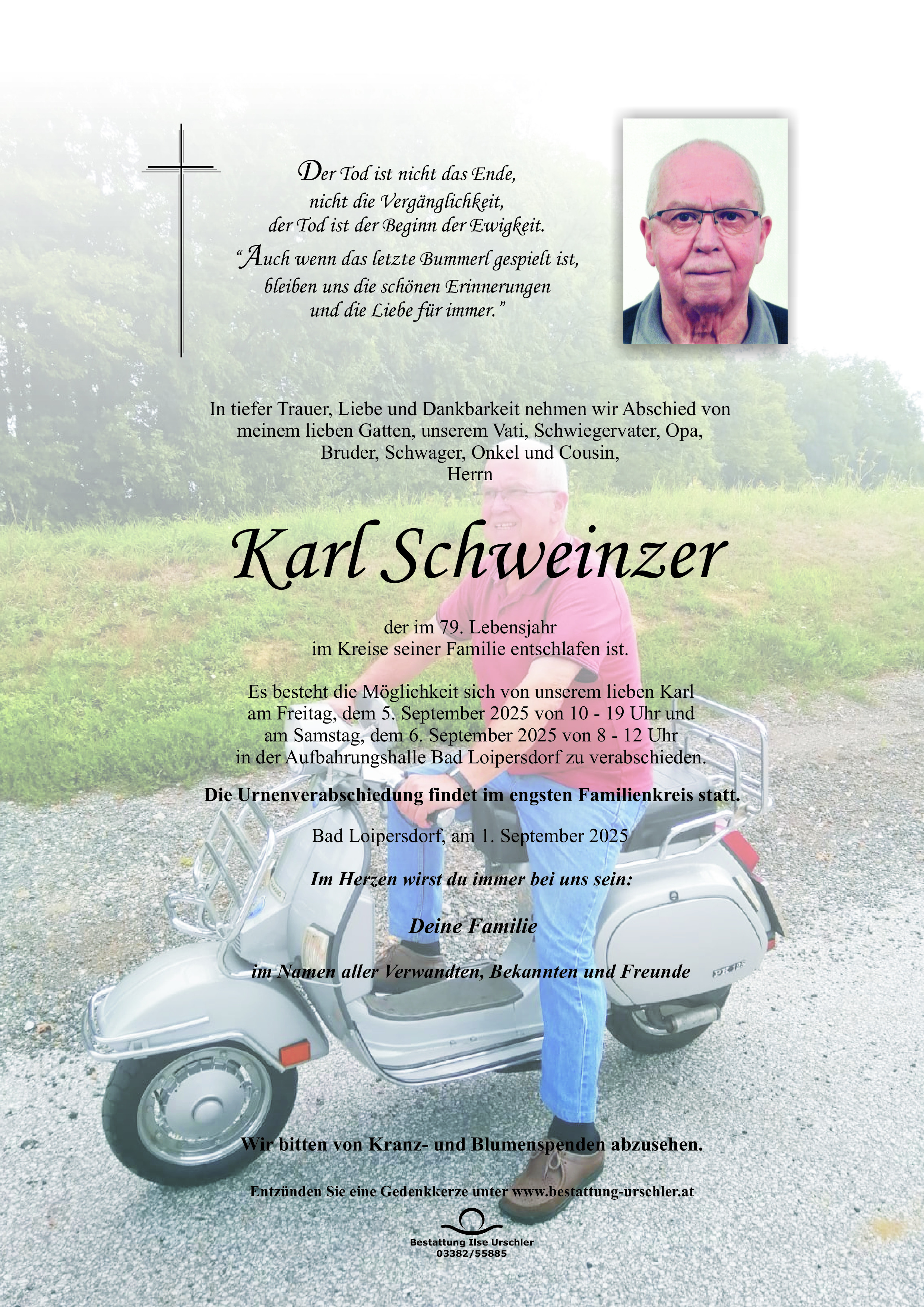 Traueranzeige von Karl Schweinzer