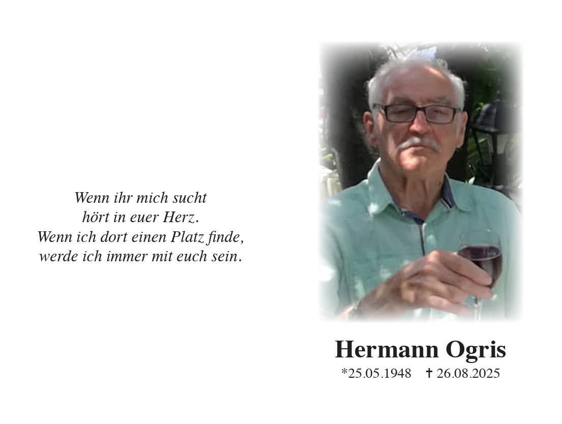 Traueranzeige von Hermann Ogris