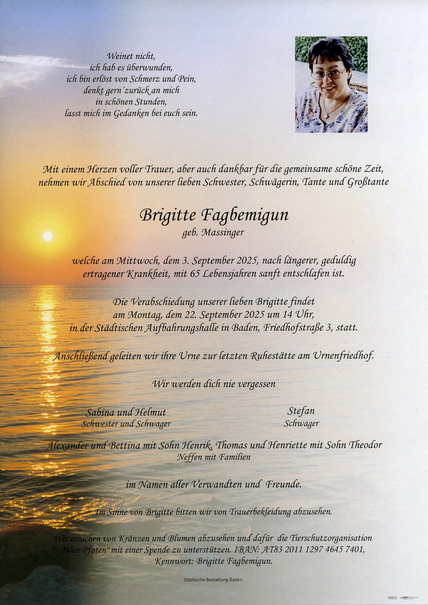 Traueranzeige von Brigitte Fagbemigun