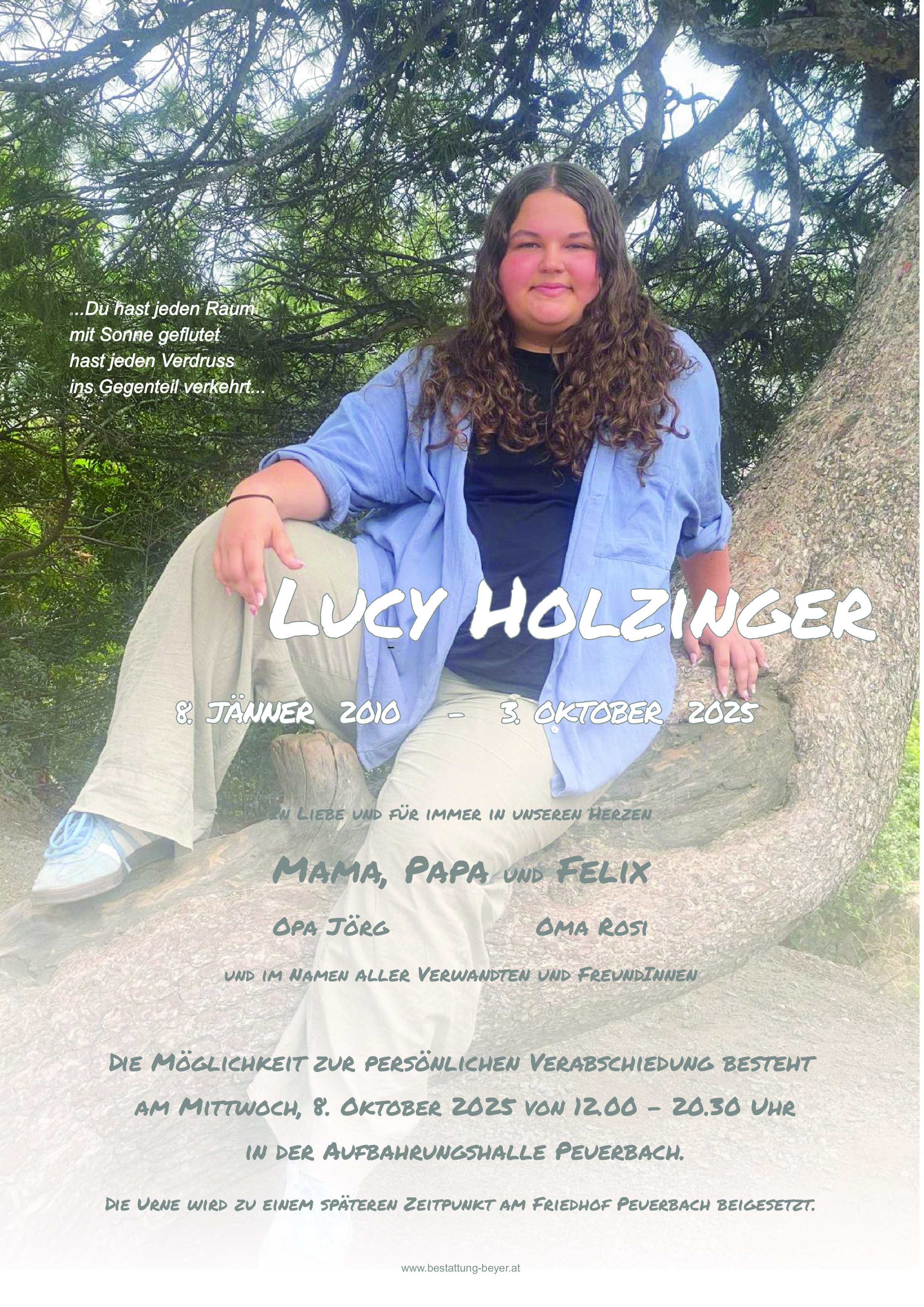 Traueranzeige von Lucy Holzinger