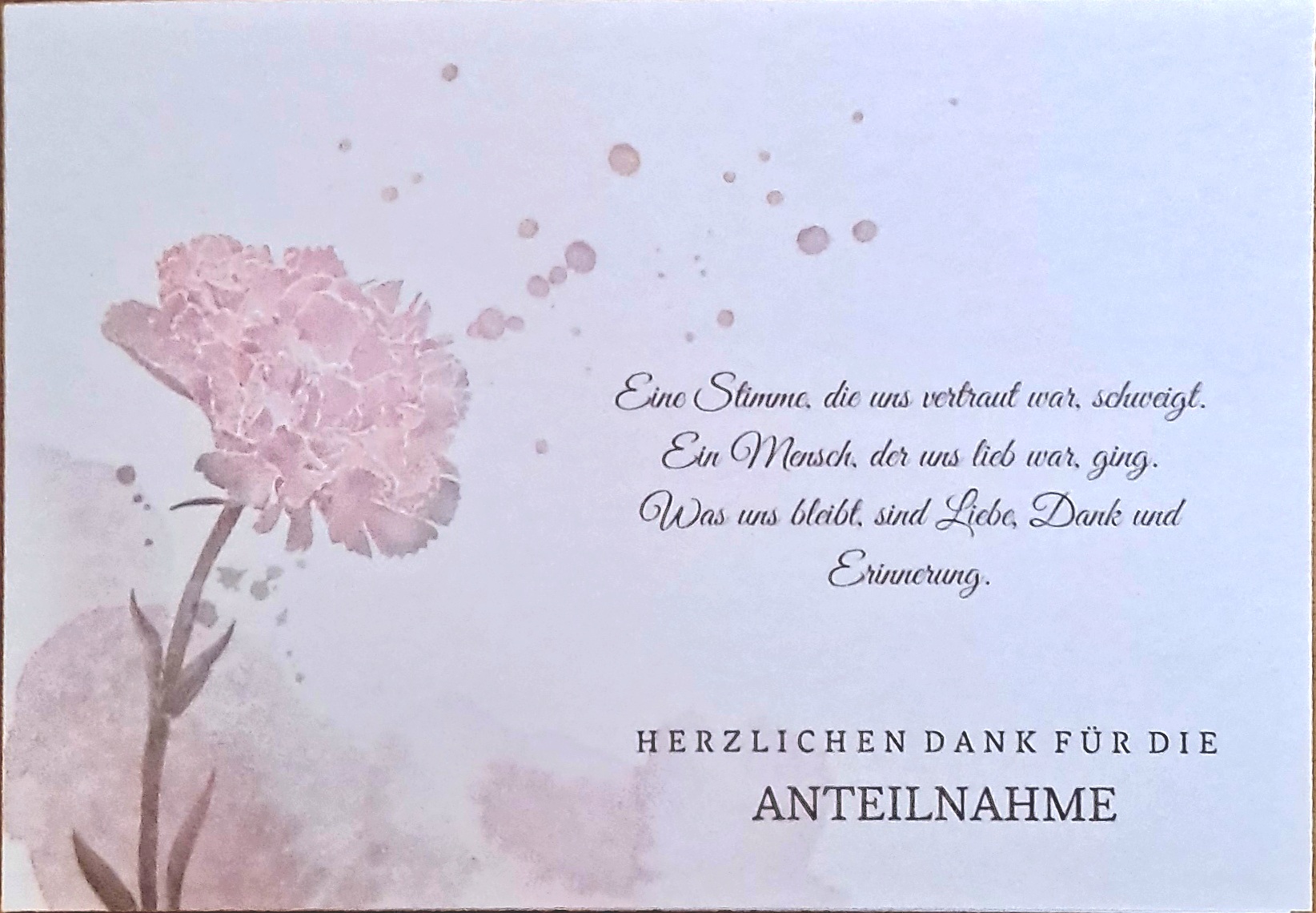 Danke für die Anteilnahme 