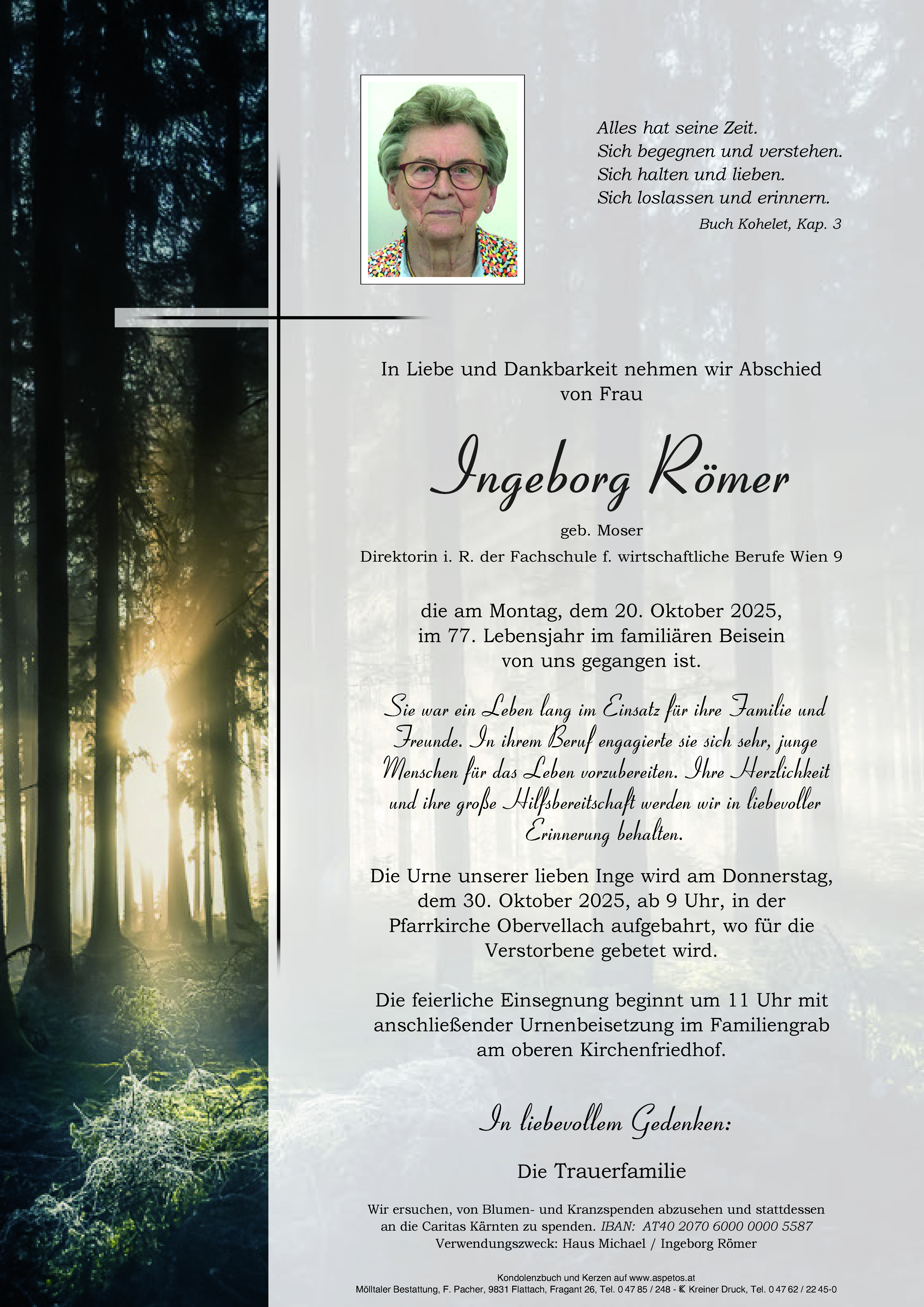 Traueranzeige von Ingeborg Römer