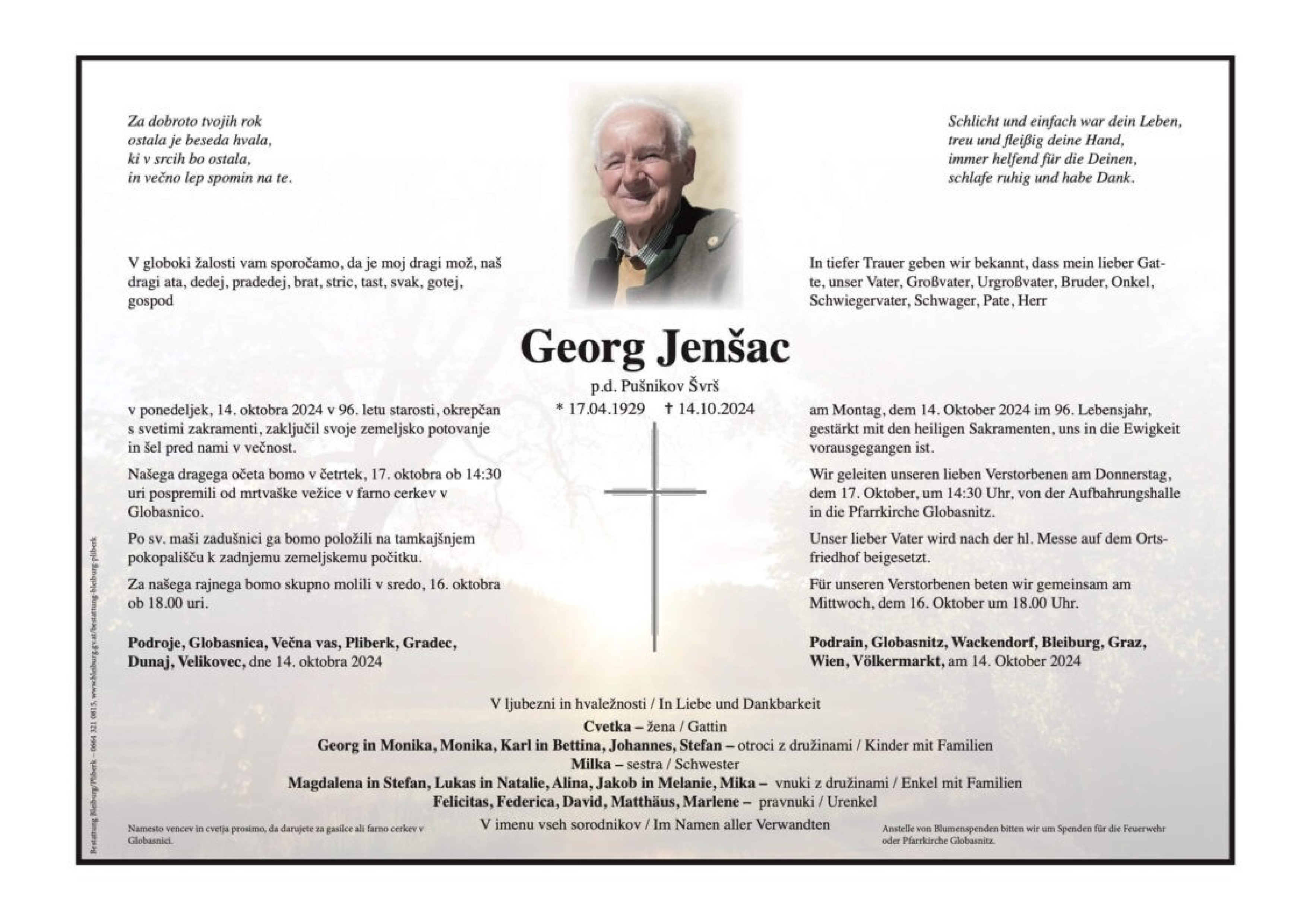 Traueranzeige von Georg Jensac