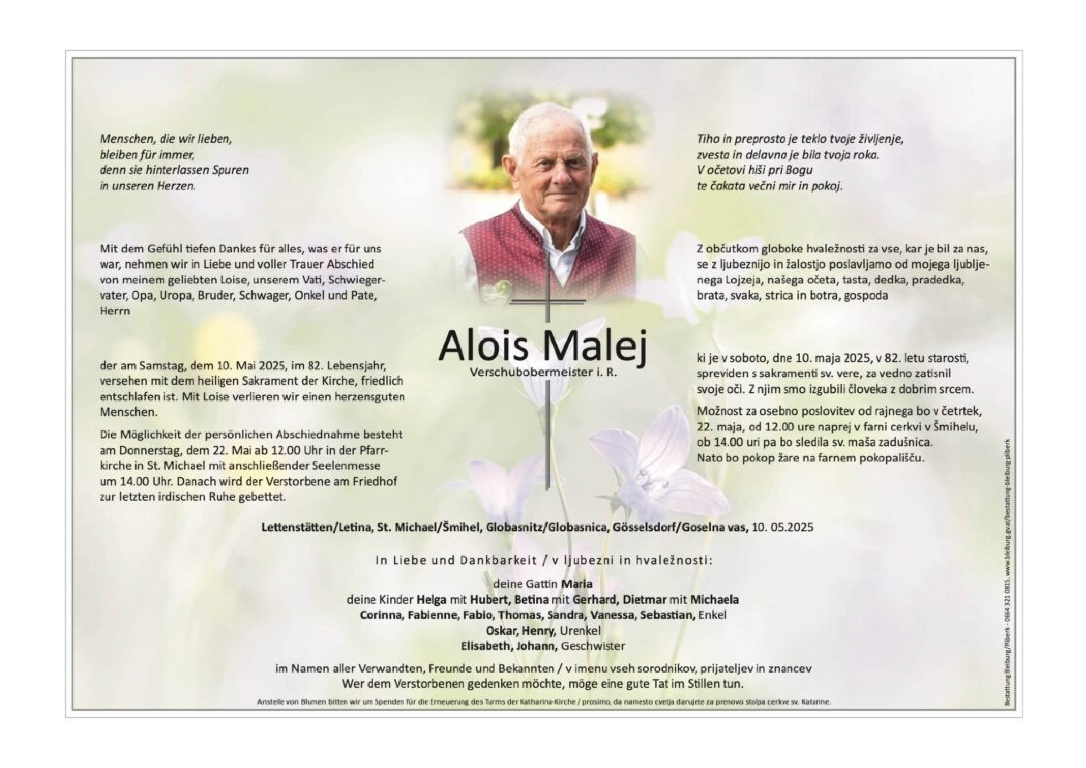 Traueranzeige von Alois Malej