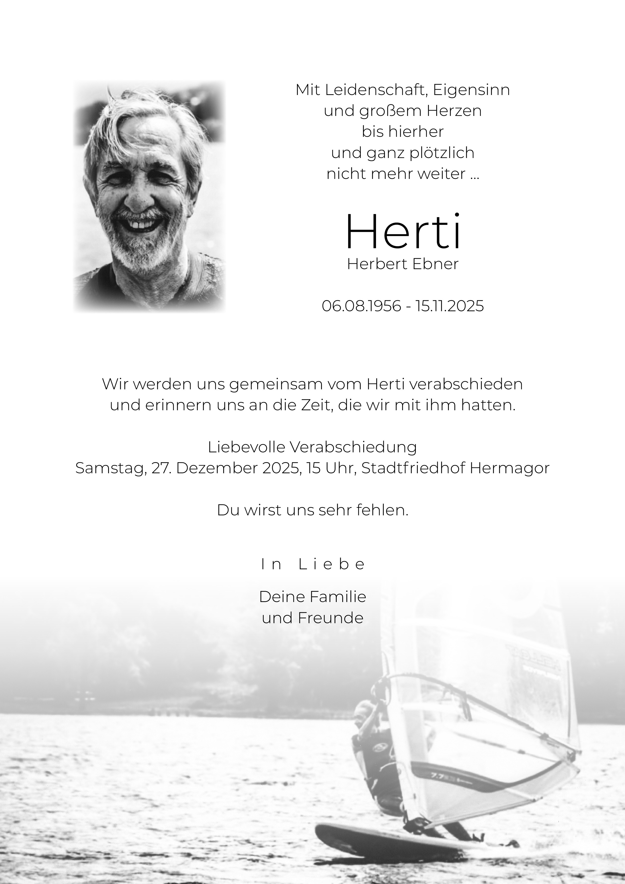 Traueranzeige von Herbert Ebner