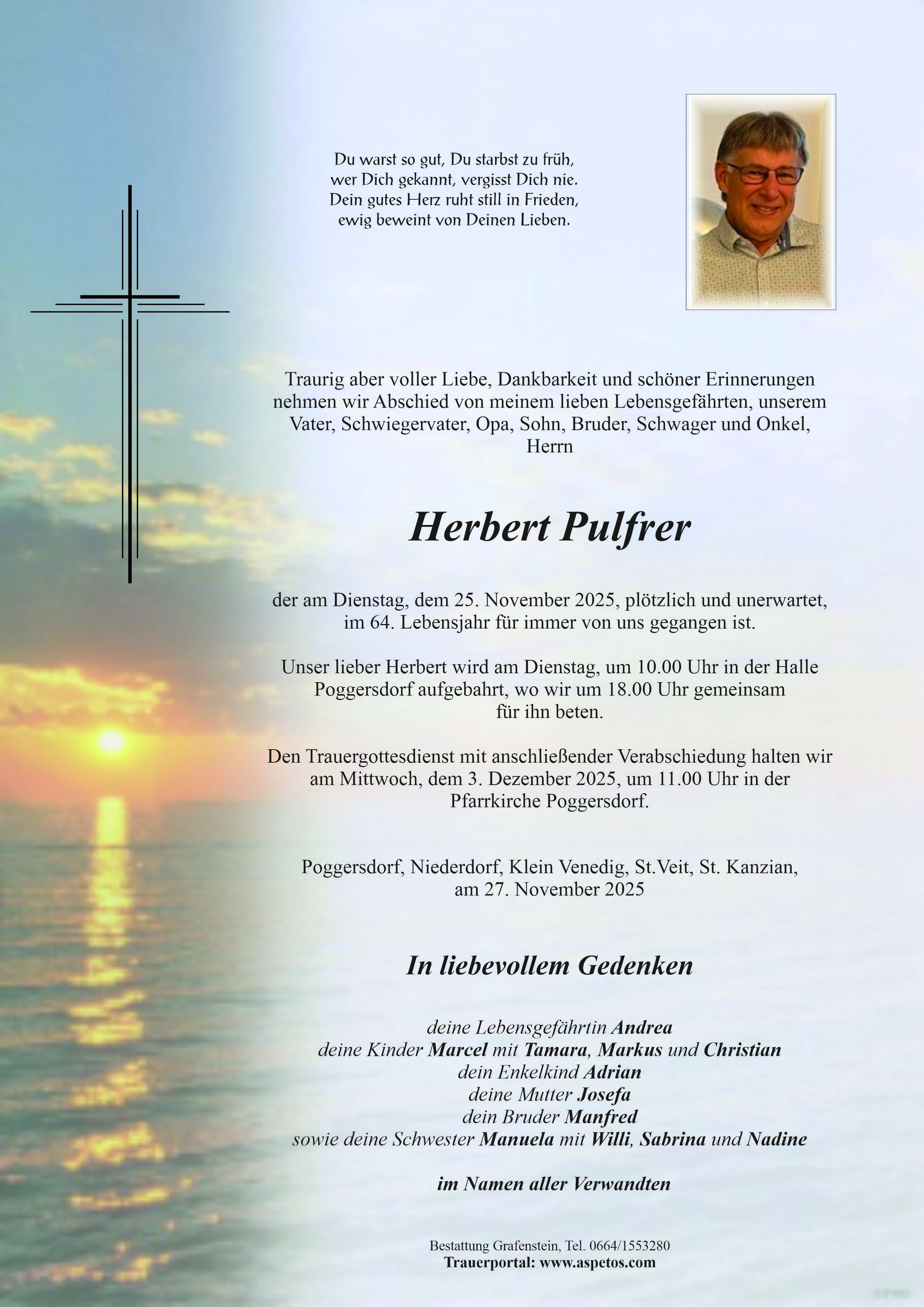 Traueranzeige von Herbert Pulfrer