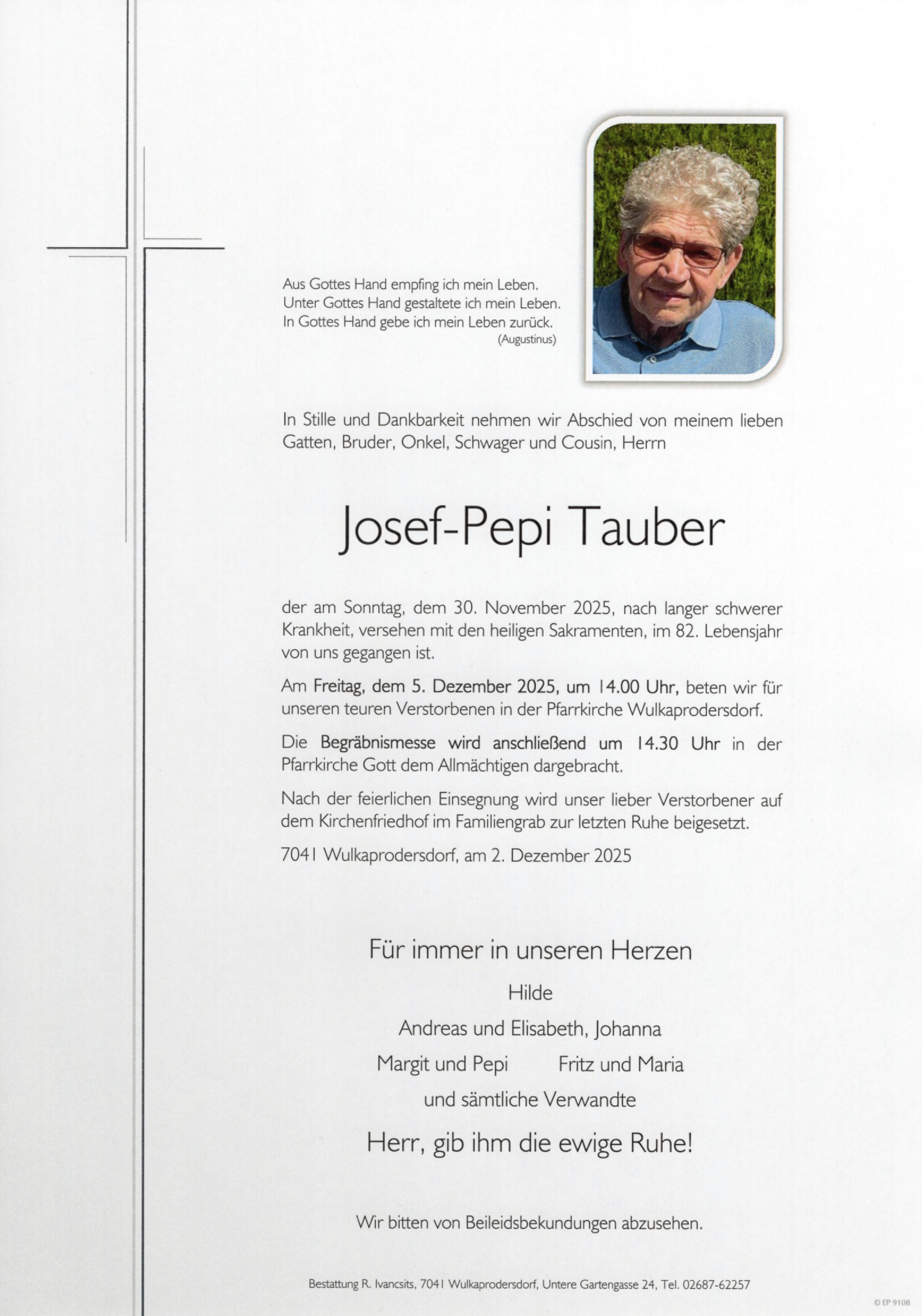 Traueranzeige von Josef Tauber