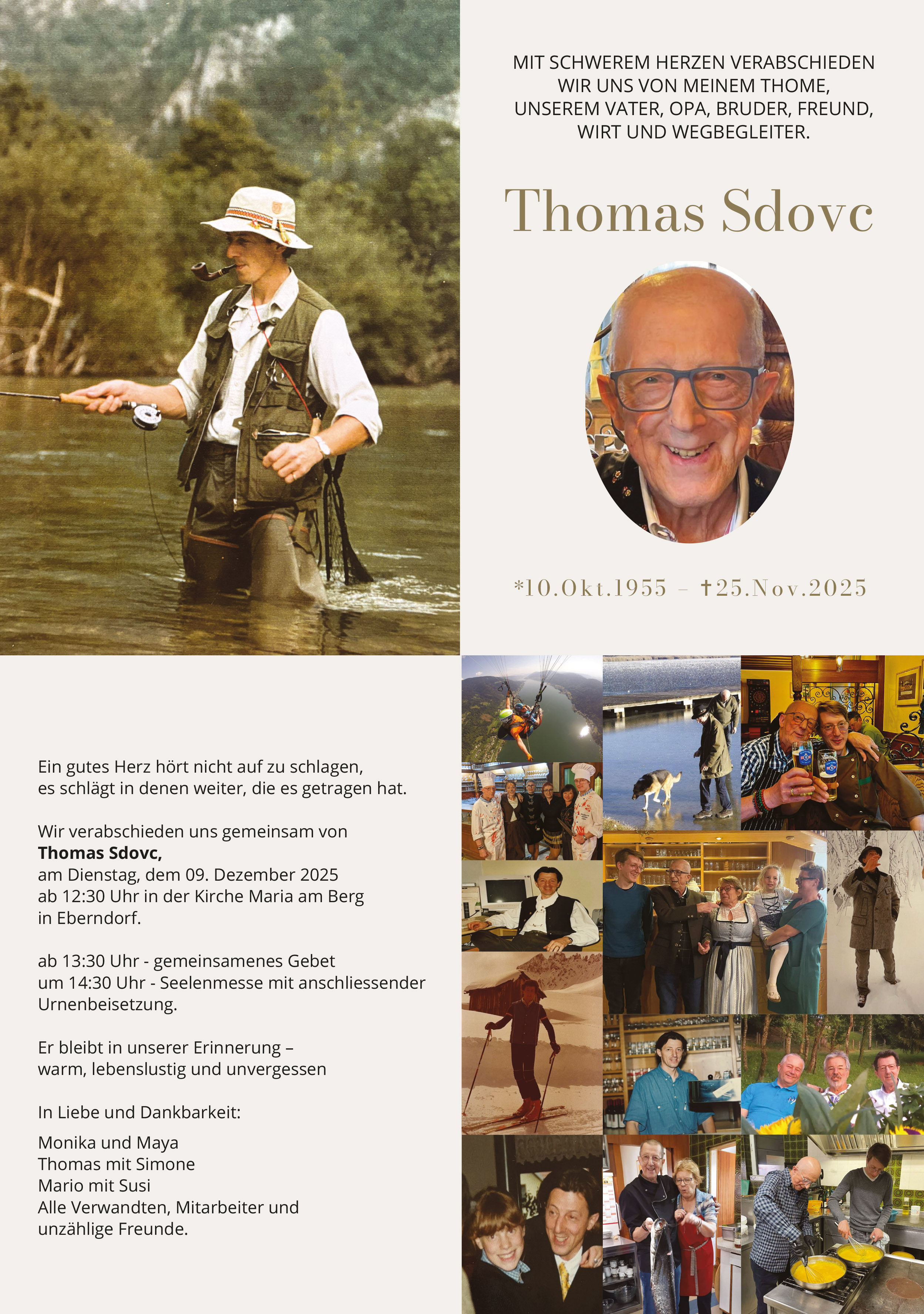 Traueranzeige von Thomas Sdovc