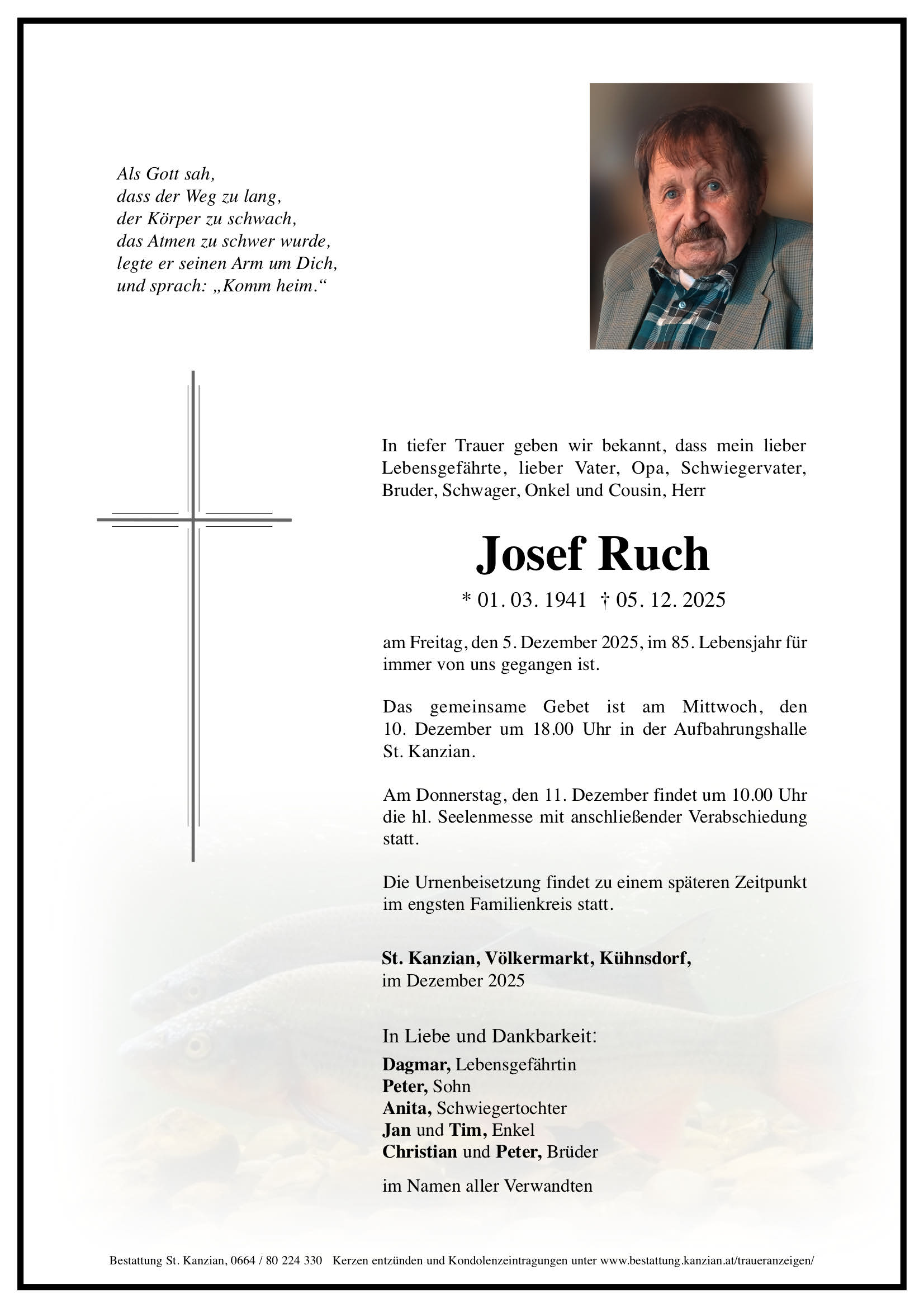 Traueranzeige von Josef Ruch