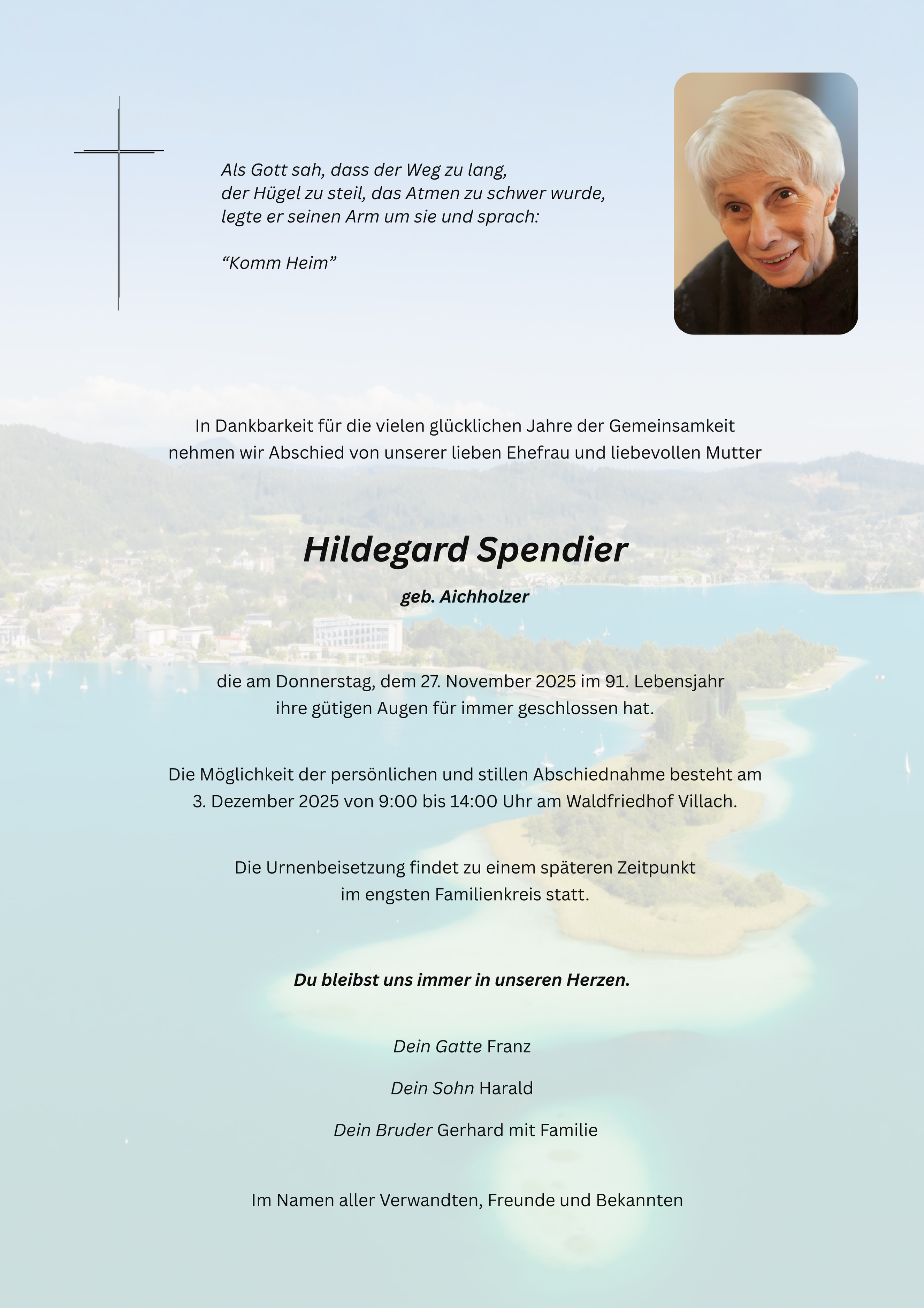 Traueranzeige von Hildegard Spendier