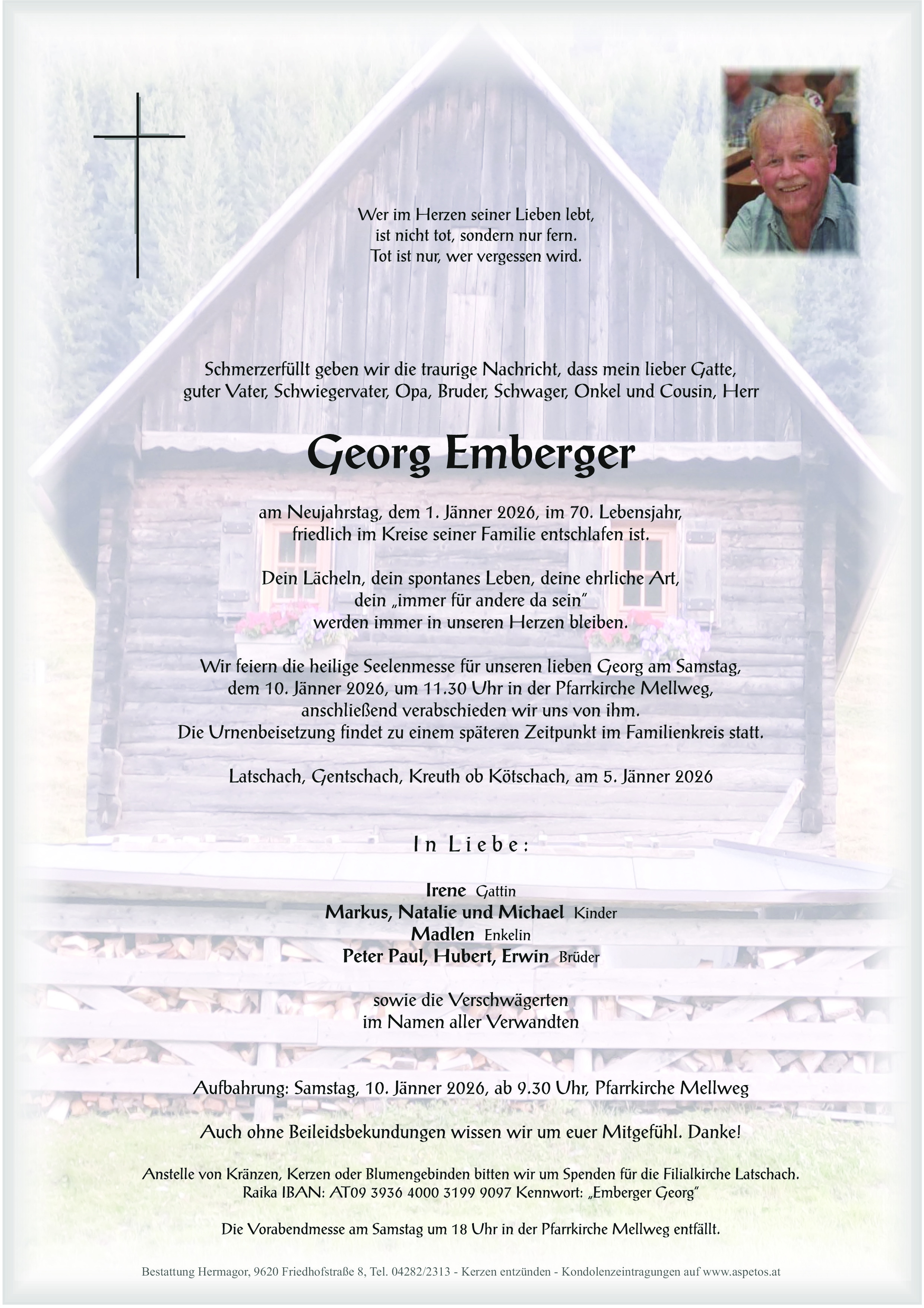 Traueranzeige von Georg Emberger