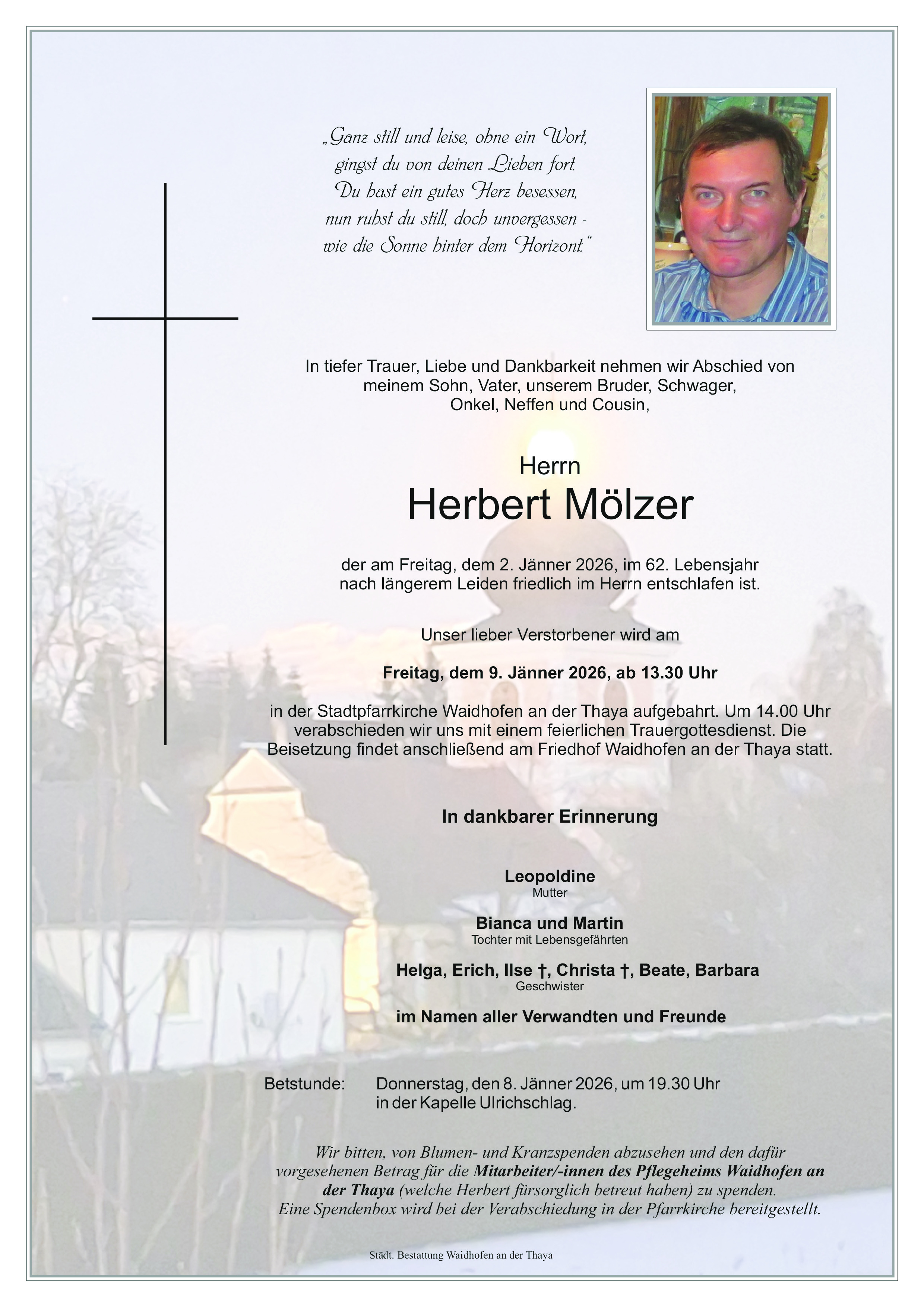 Traueranzeige von Herbert Mölzer