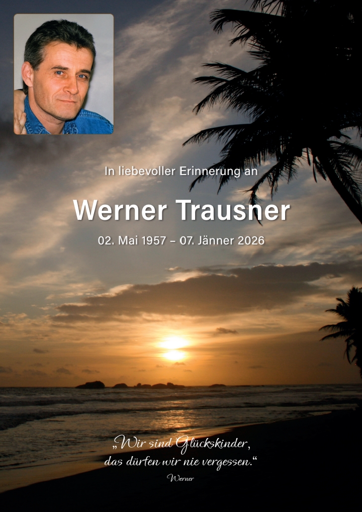 Traueranzeige von Werner Trausner