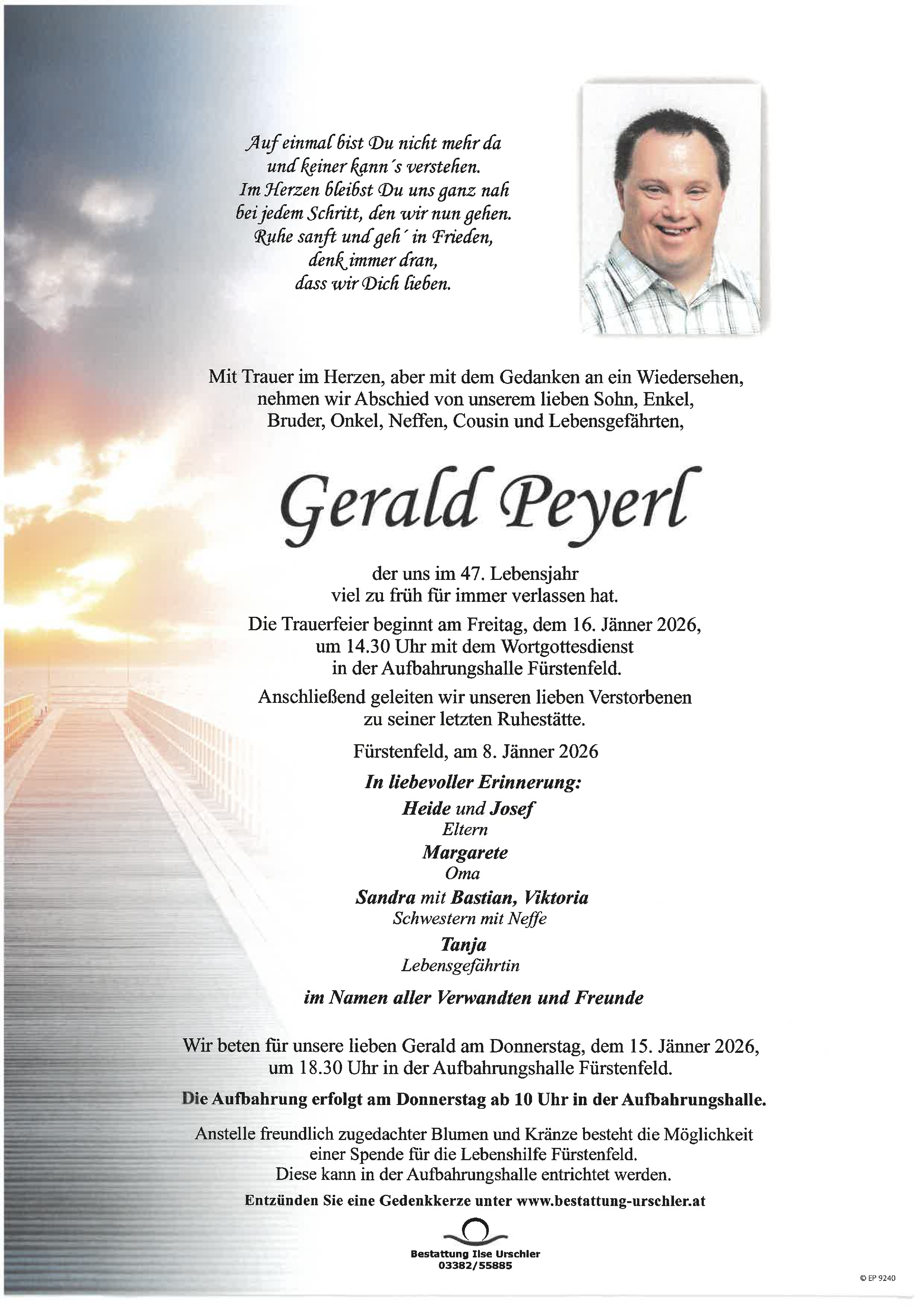 Traueranzeige von Gerald Peyerl