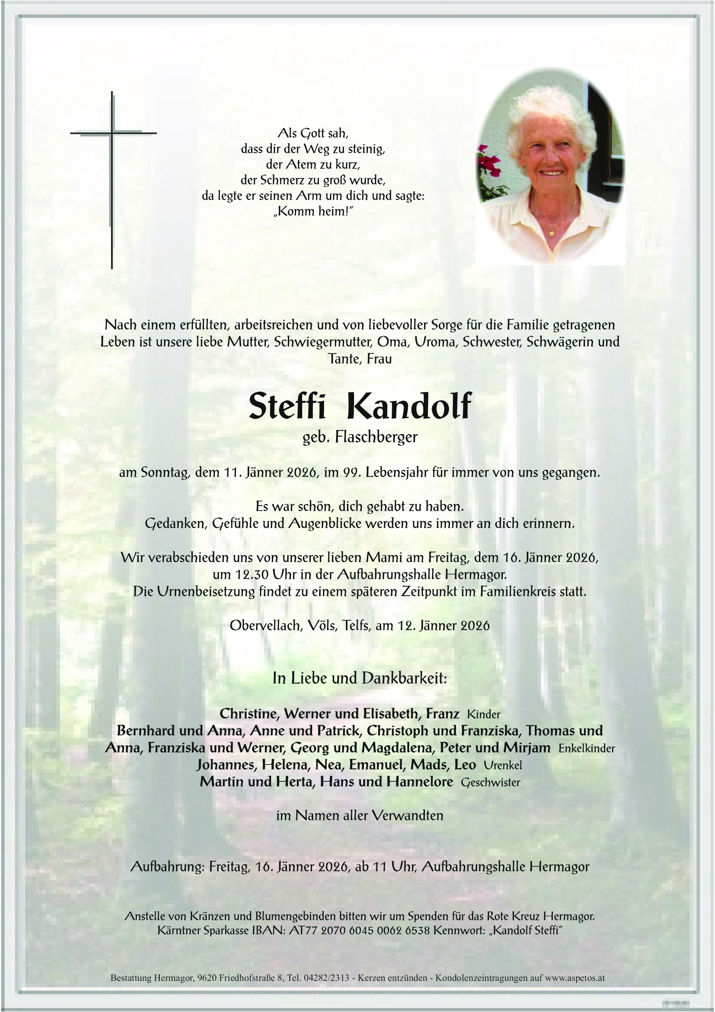 Traueranzeige von Steffi Kandolf