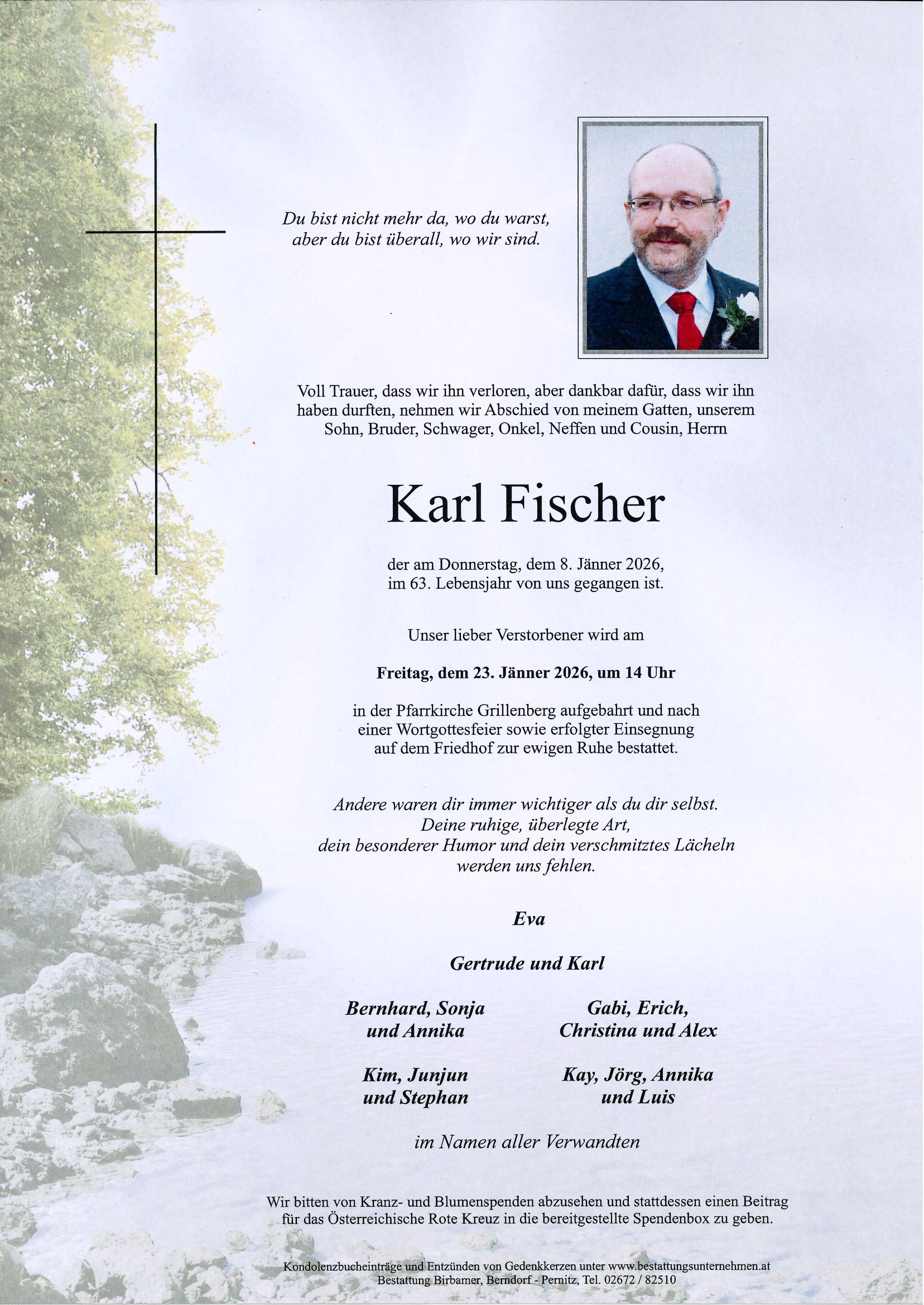 Traueranzeige von Karl Fischer