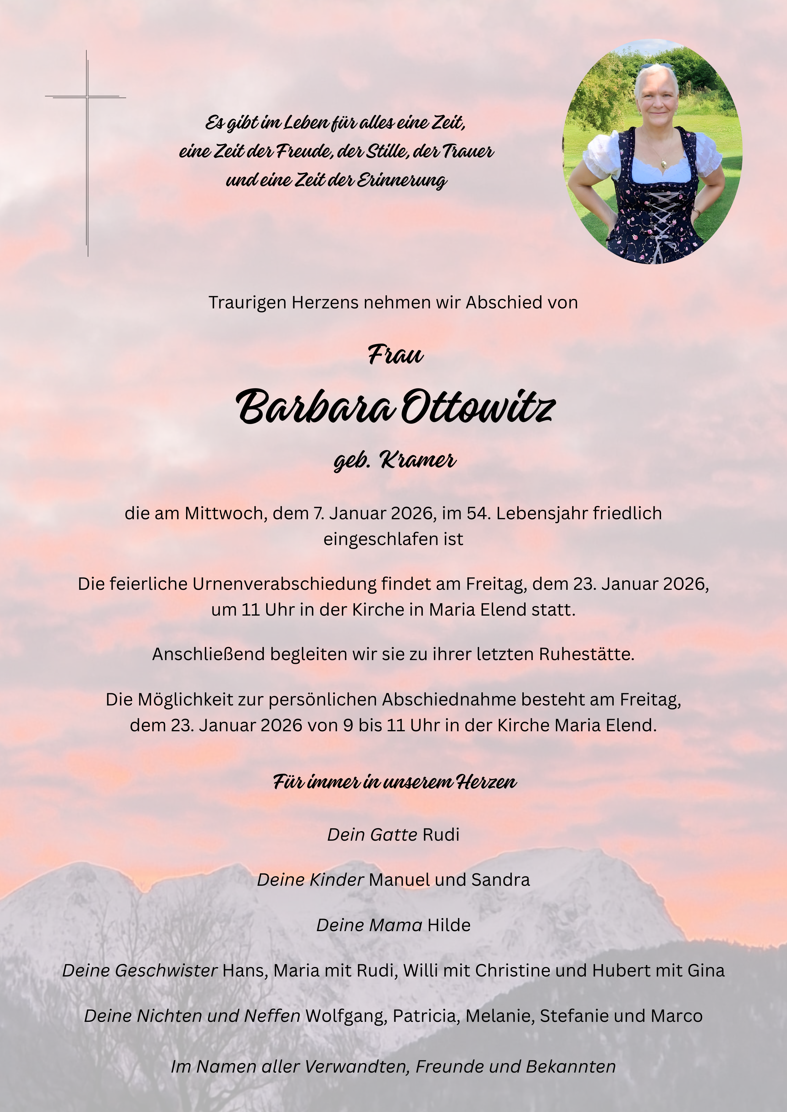 Traueranzeige von Barbara Ottowitz