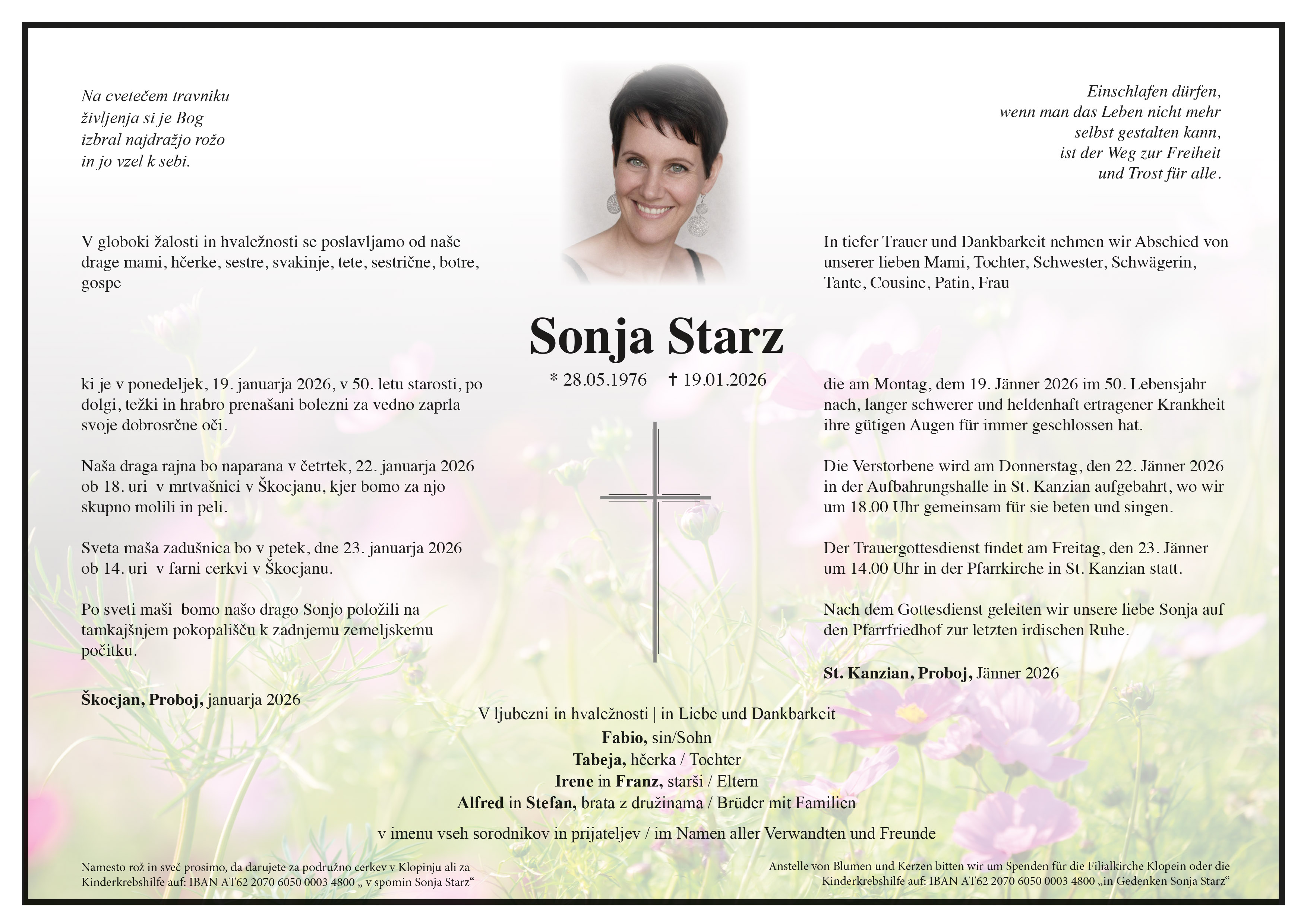 Traueranzeige von Sonja Starz