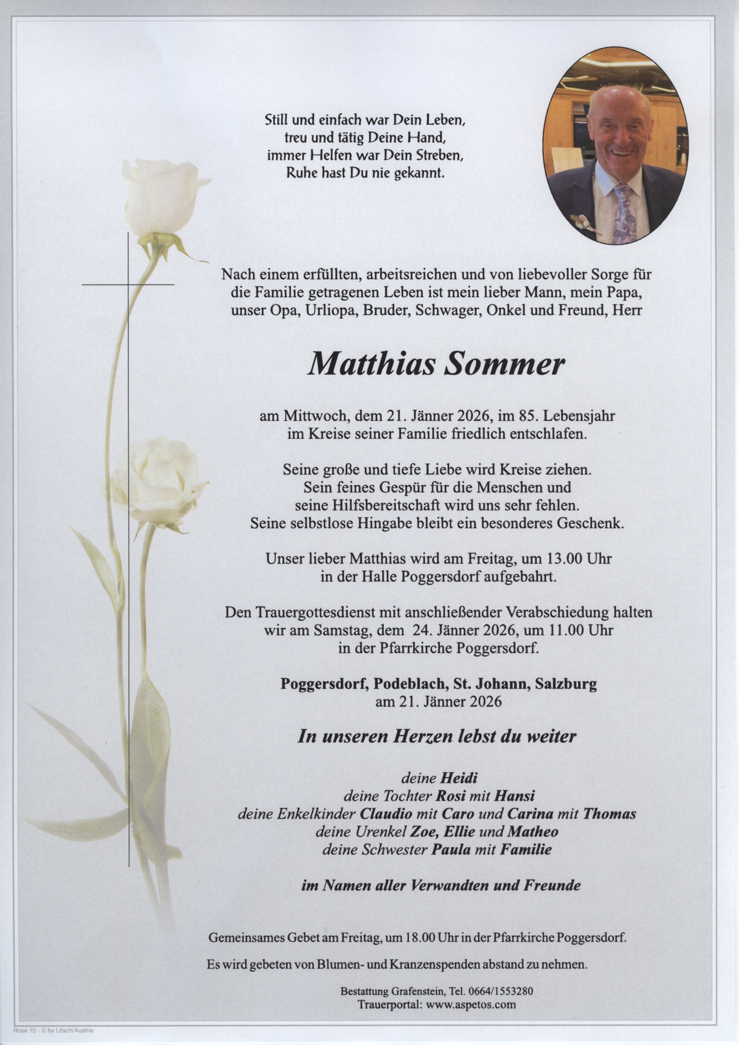 Traueranzeige von Matthias Sommer