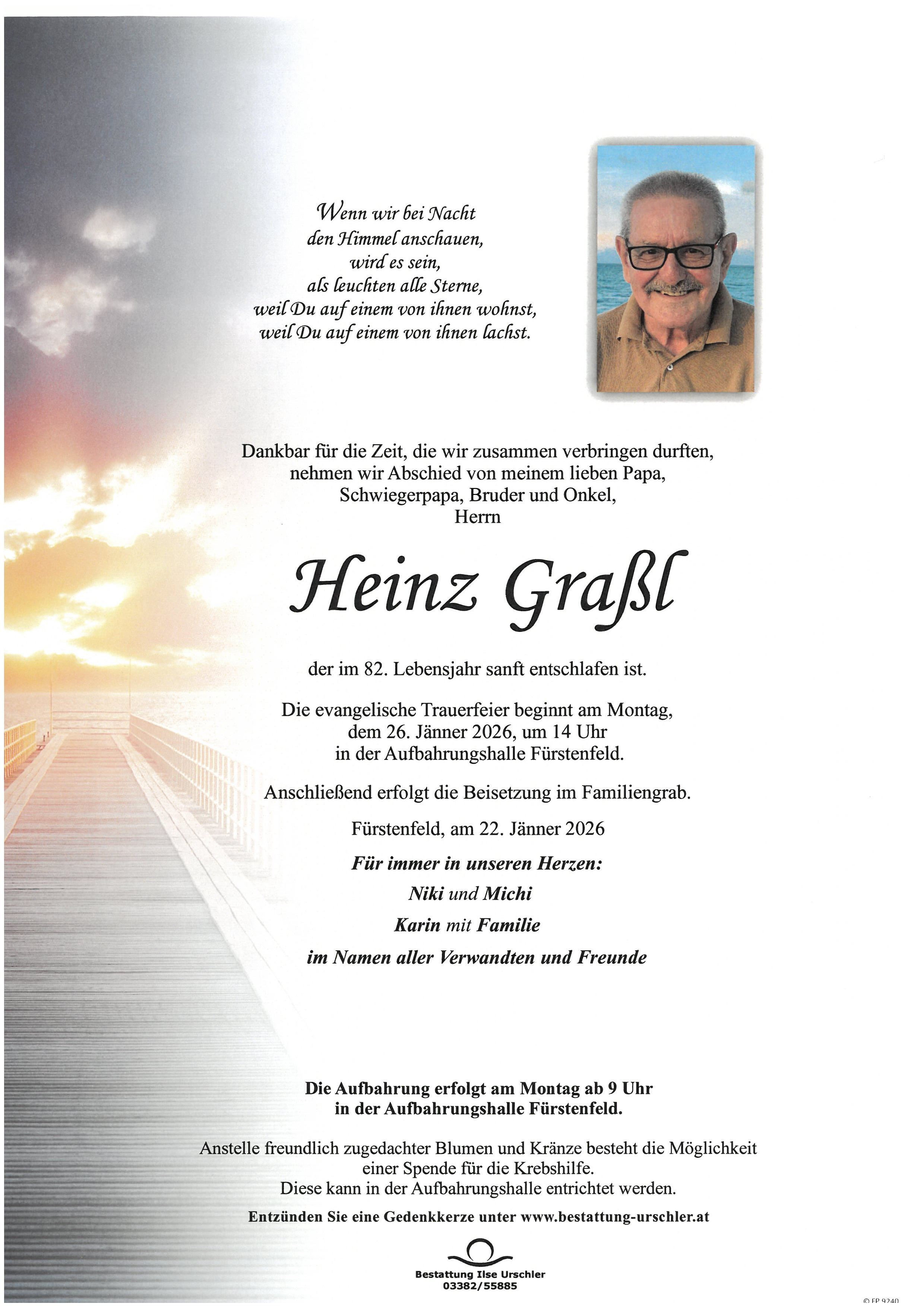 Traueranzeige von Heinz Graßl