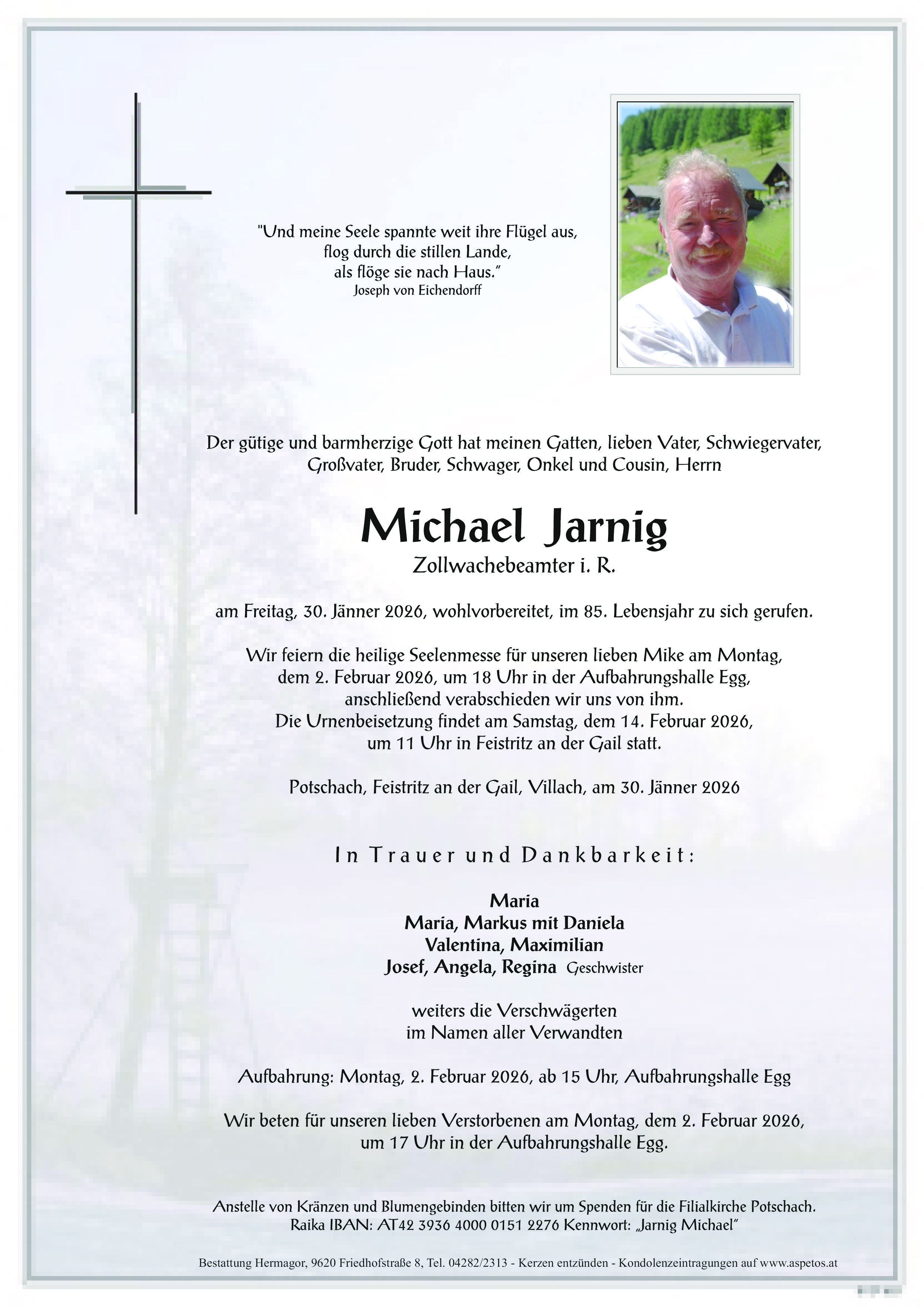 Traueranzeige von Michael Jarnig