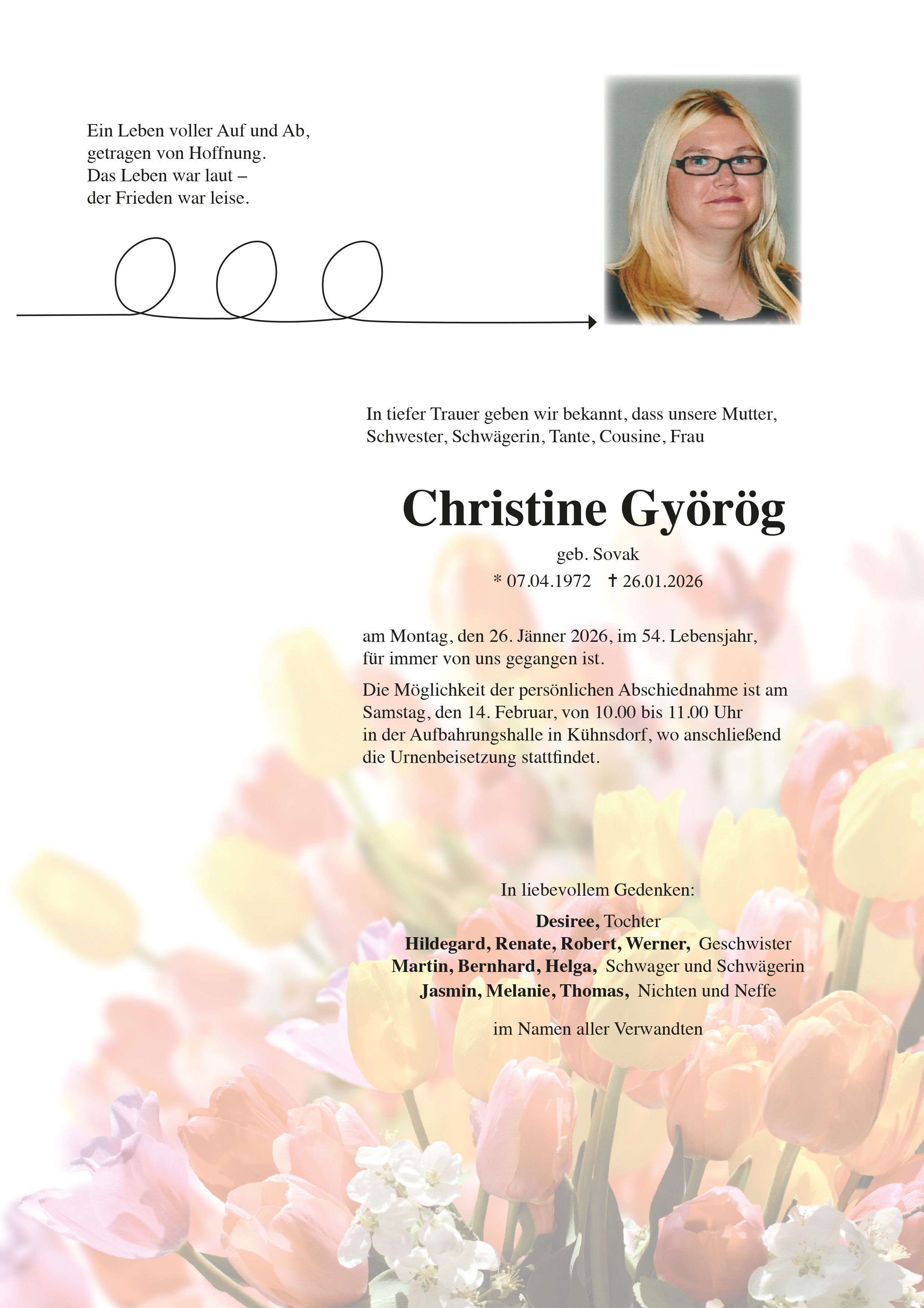 Traueranzeige von Christine Györög