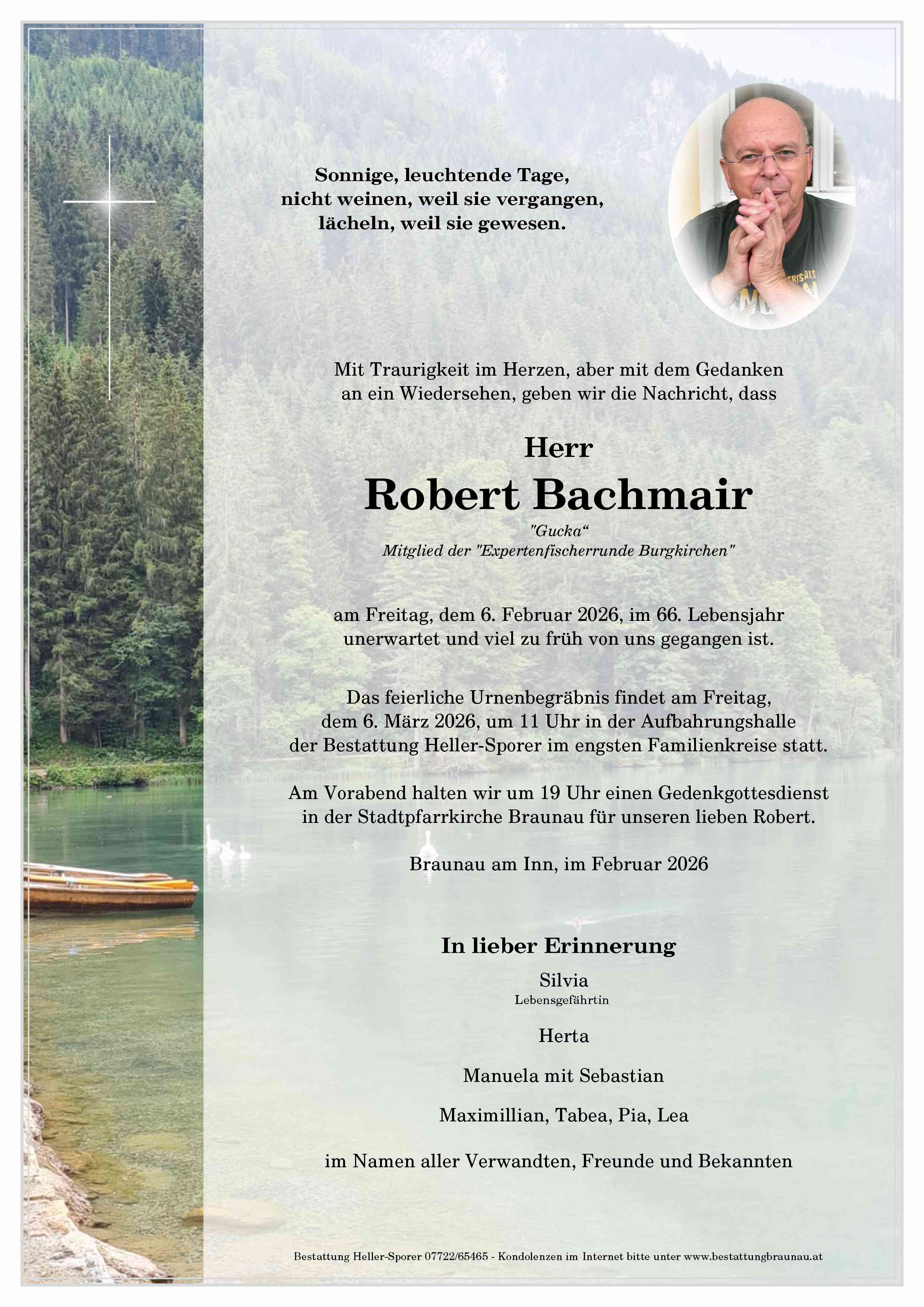 Traueranzeige von Robert Bachmair