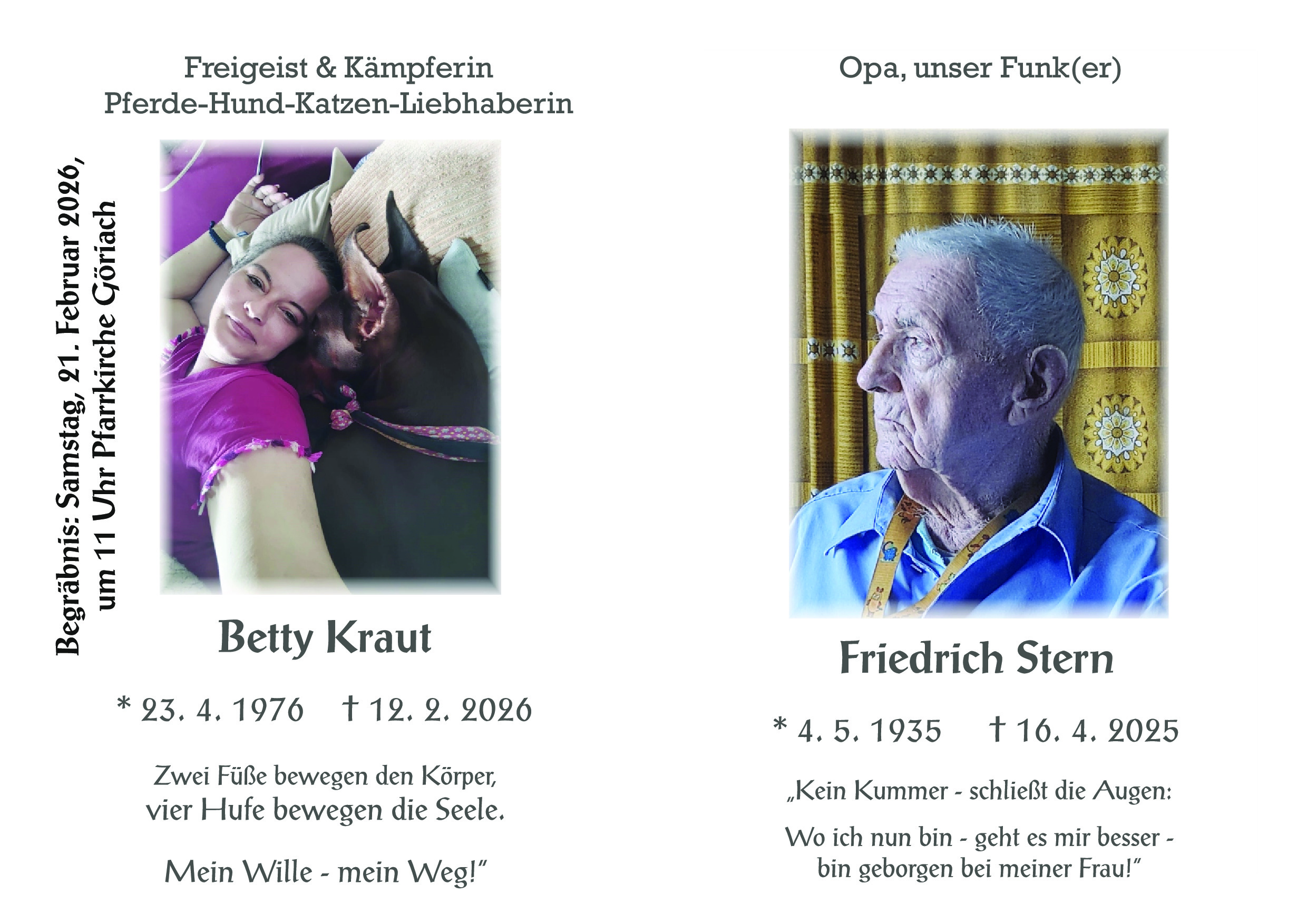 Traueranzeige von Betty Kraut