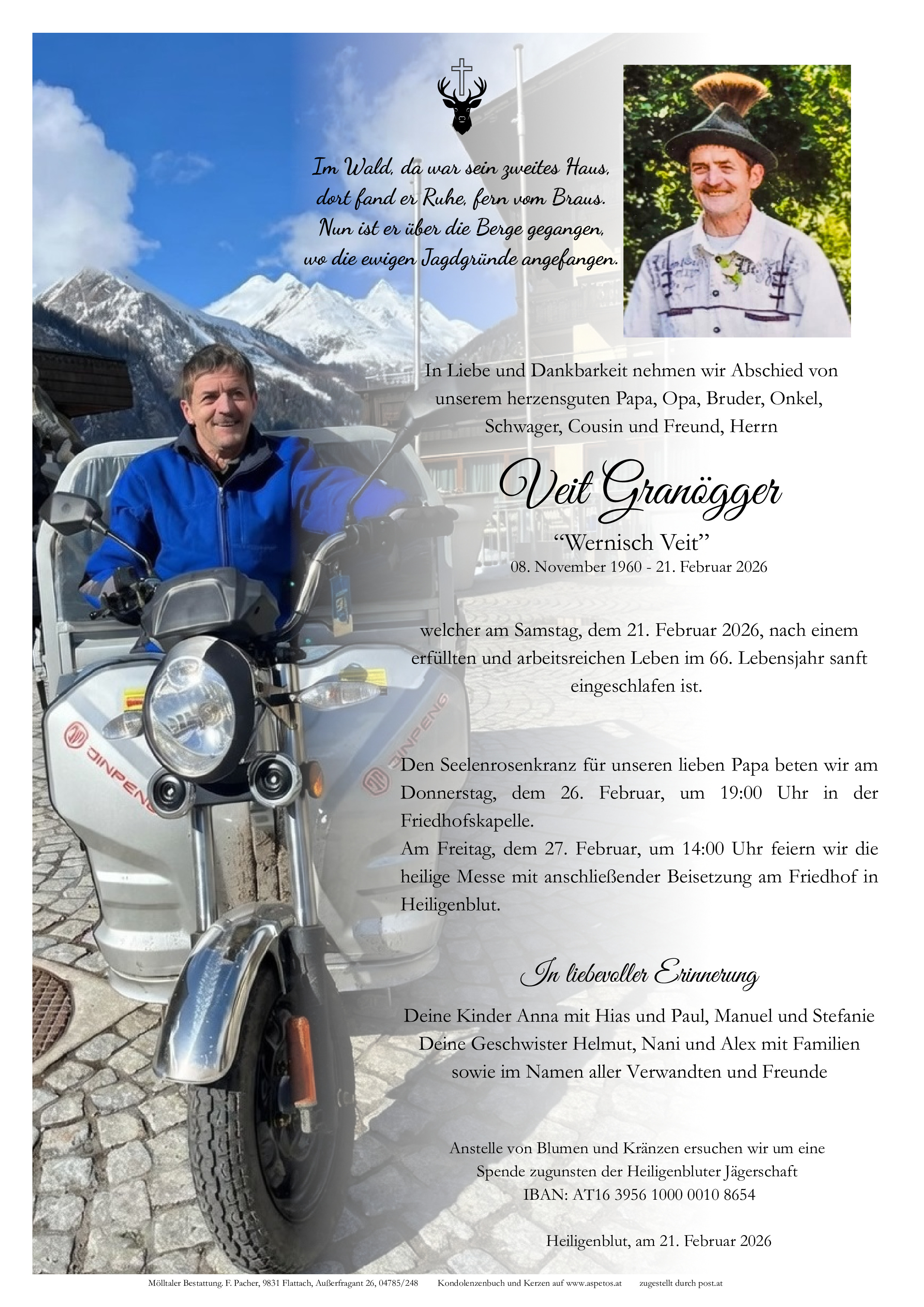 Traueranzeige von Veit Granögger
