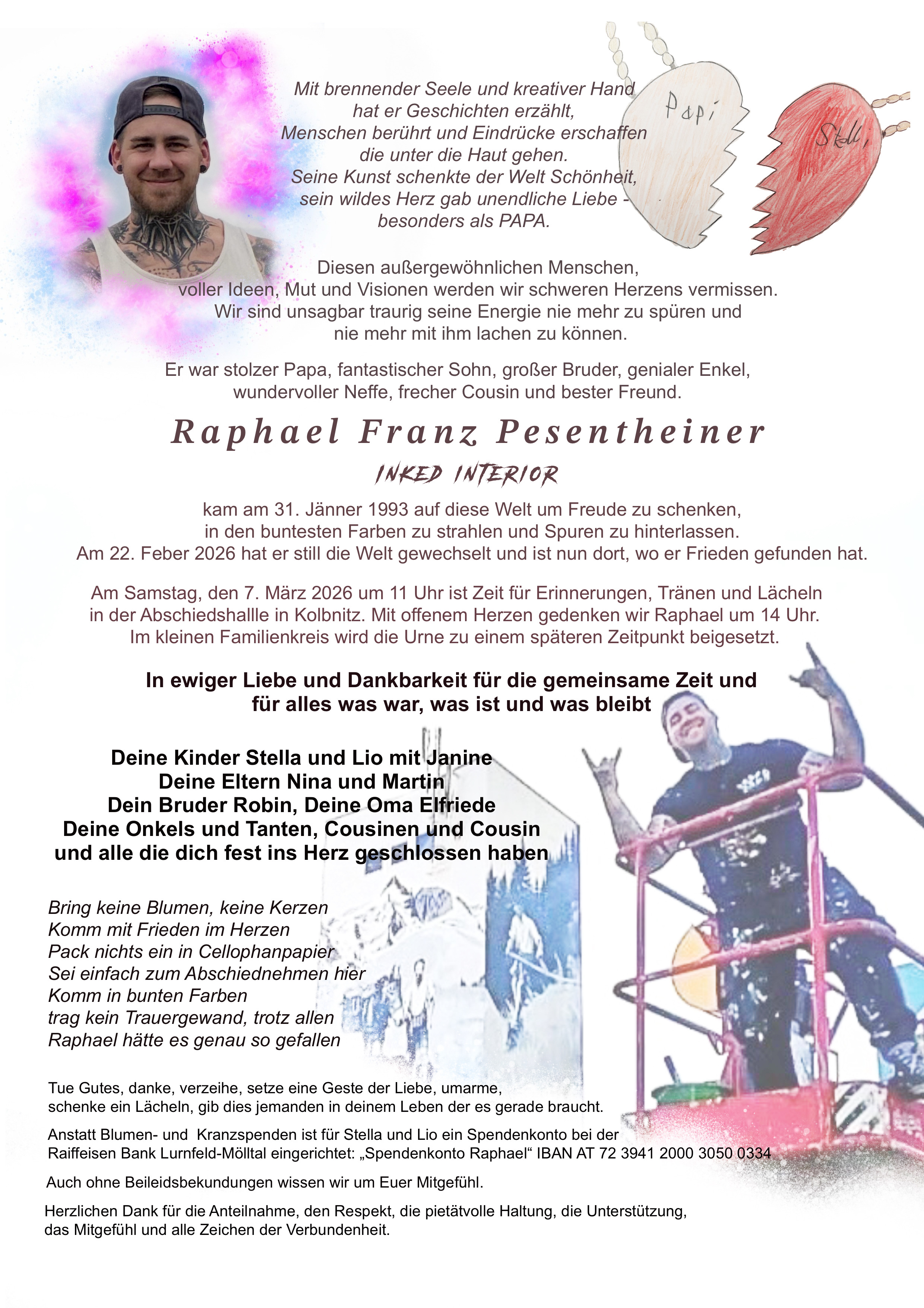 Traueranzeige von Raphael Franz Pesentheiner