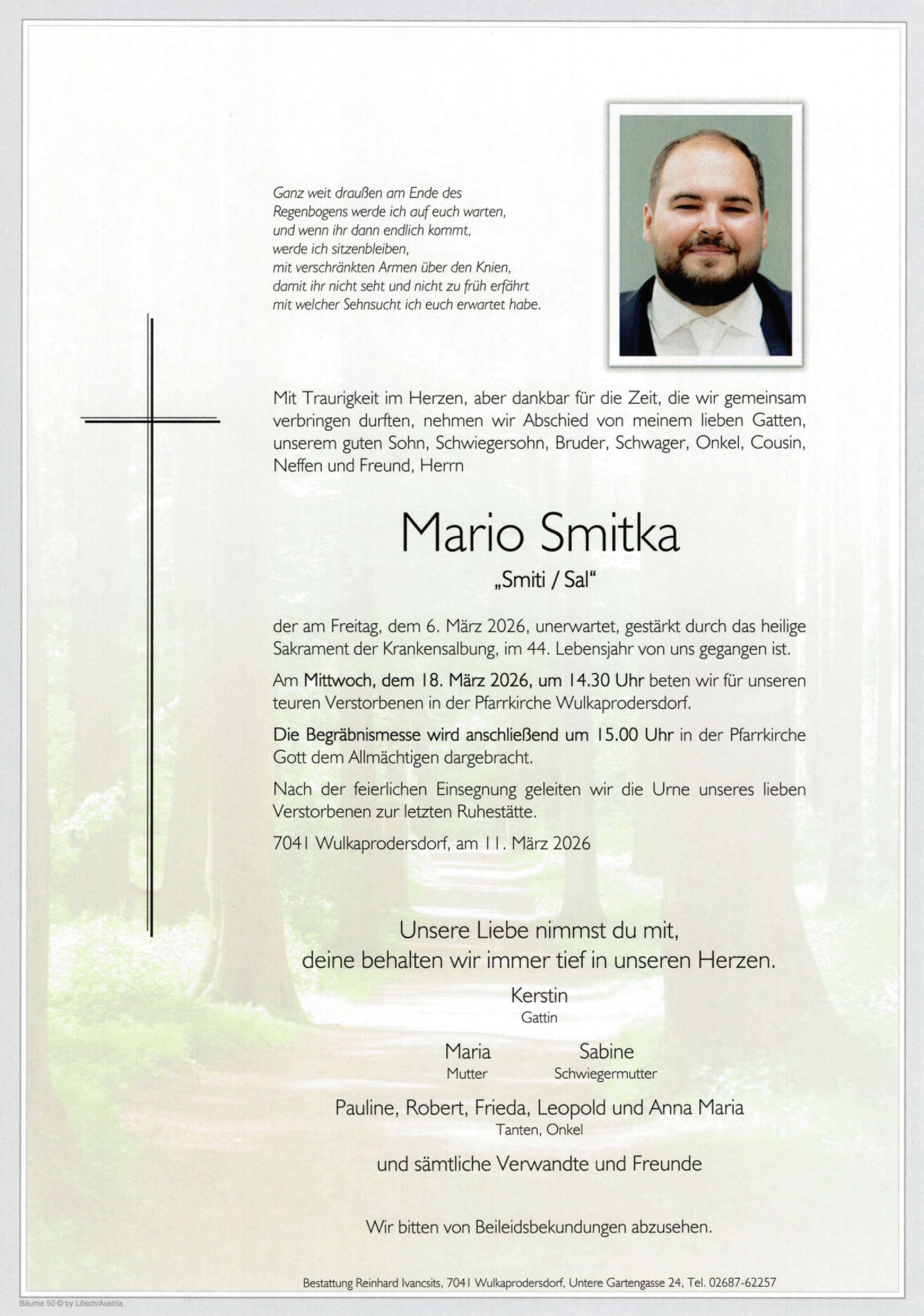 Traueranzeige von Mario Smitka