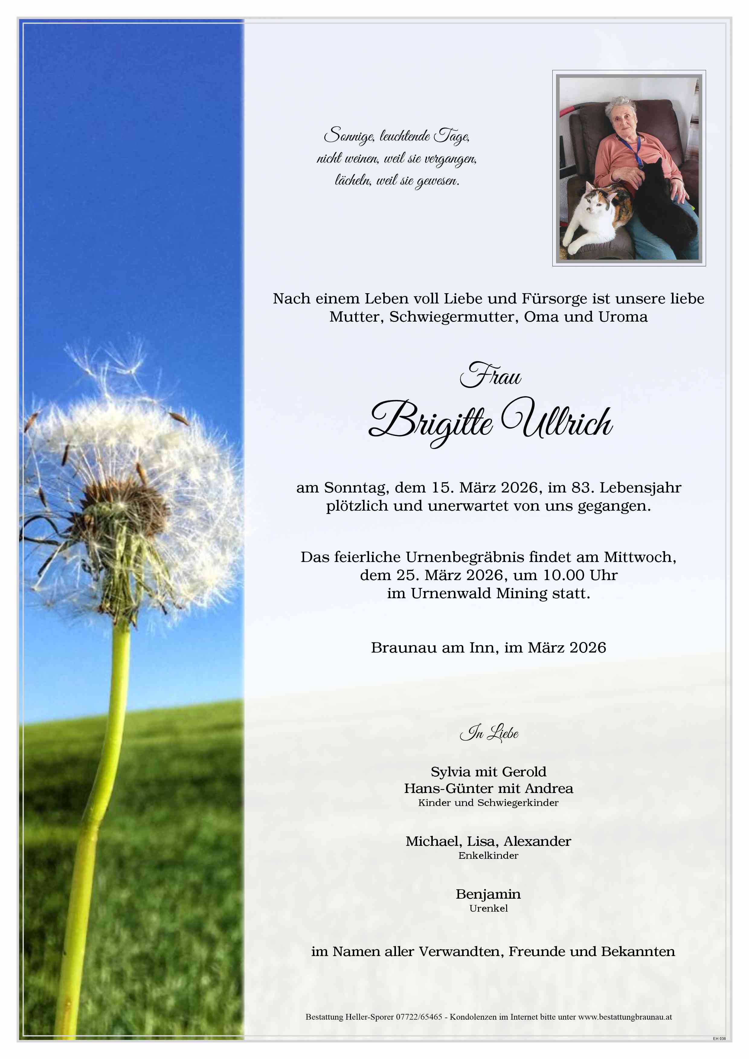 Traueranzeige von Brigitte Ullrich