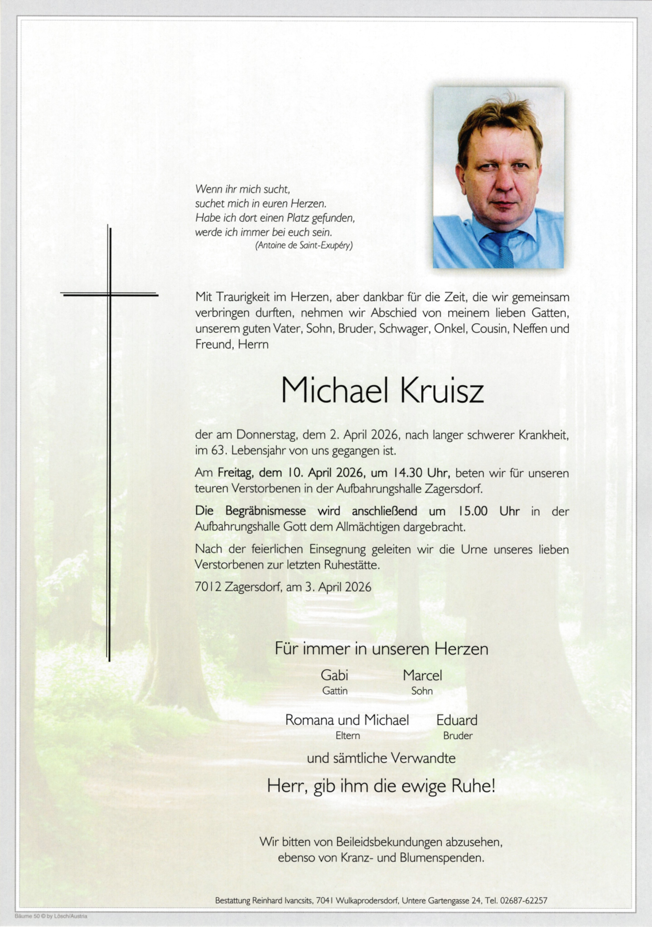 Traueranzeige von Michael Kruisz