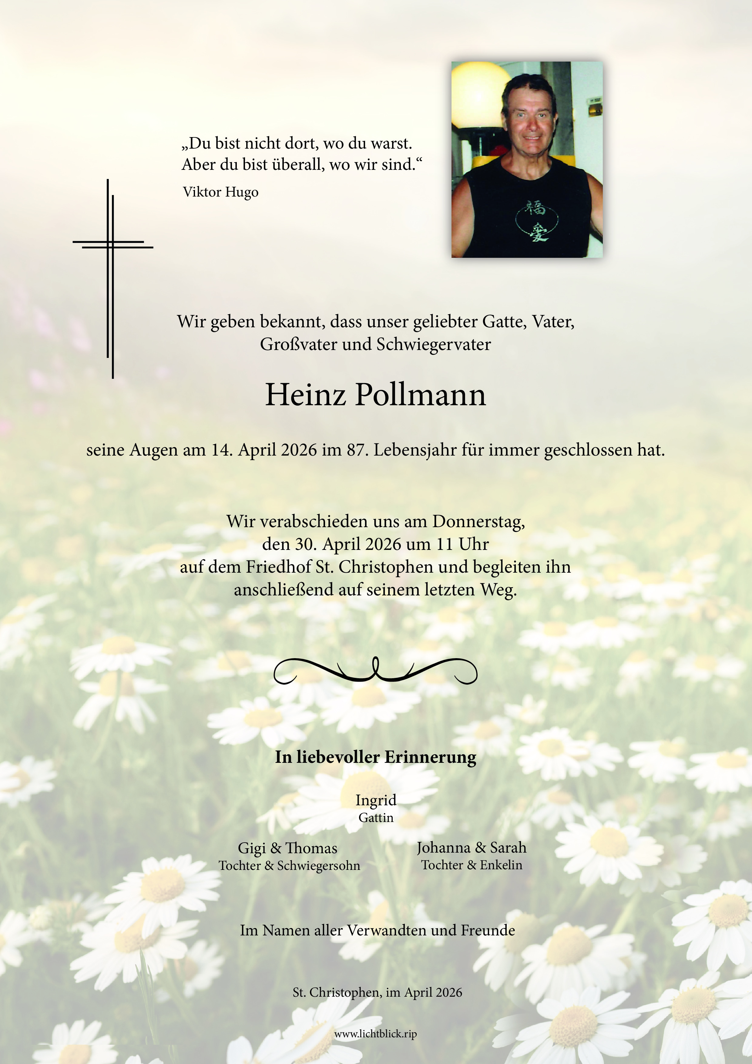 Traueranzeige von Heinz Pollmann