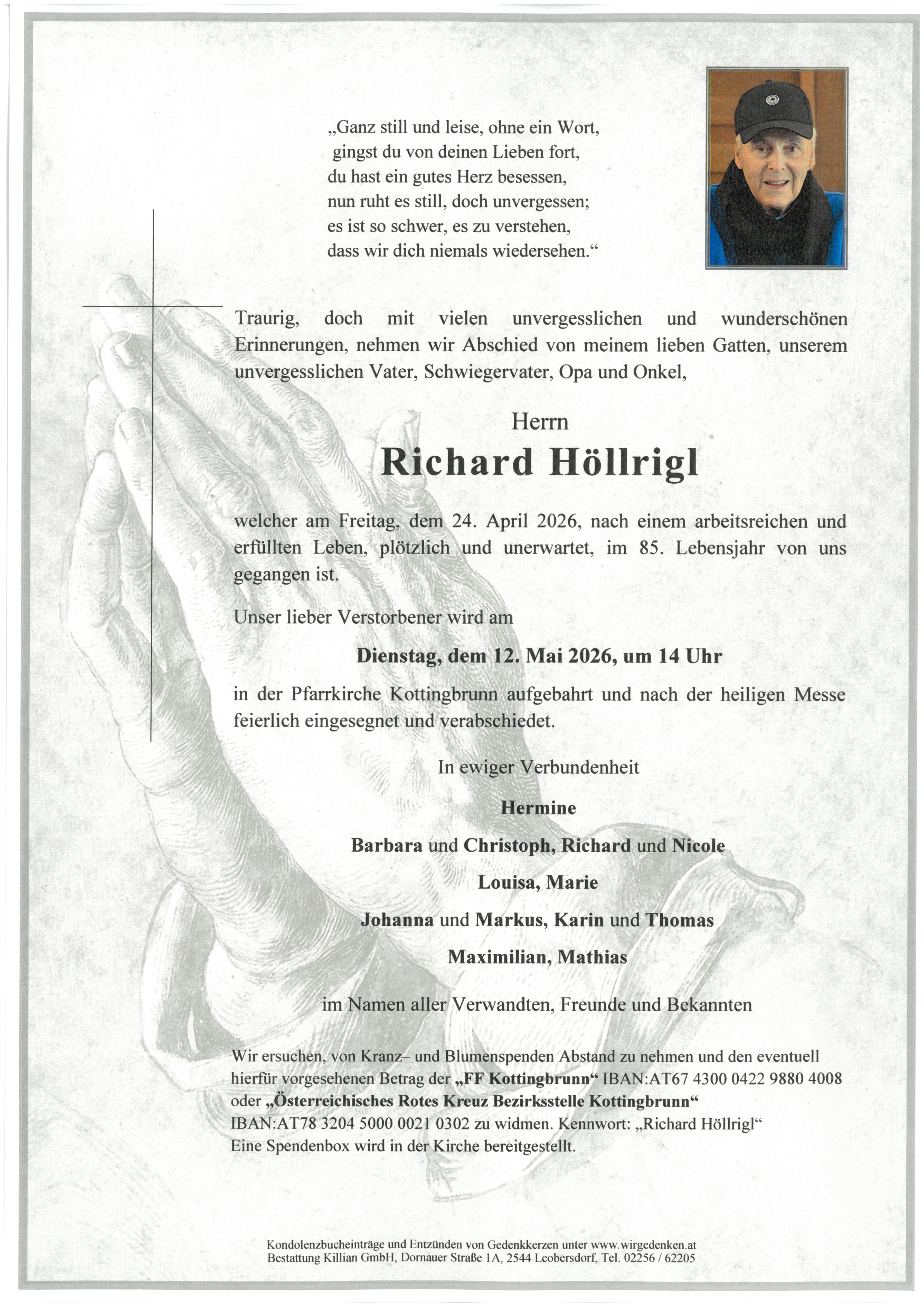 Traueranzeige von Richard Höllrigl