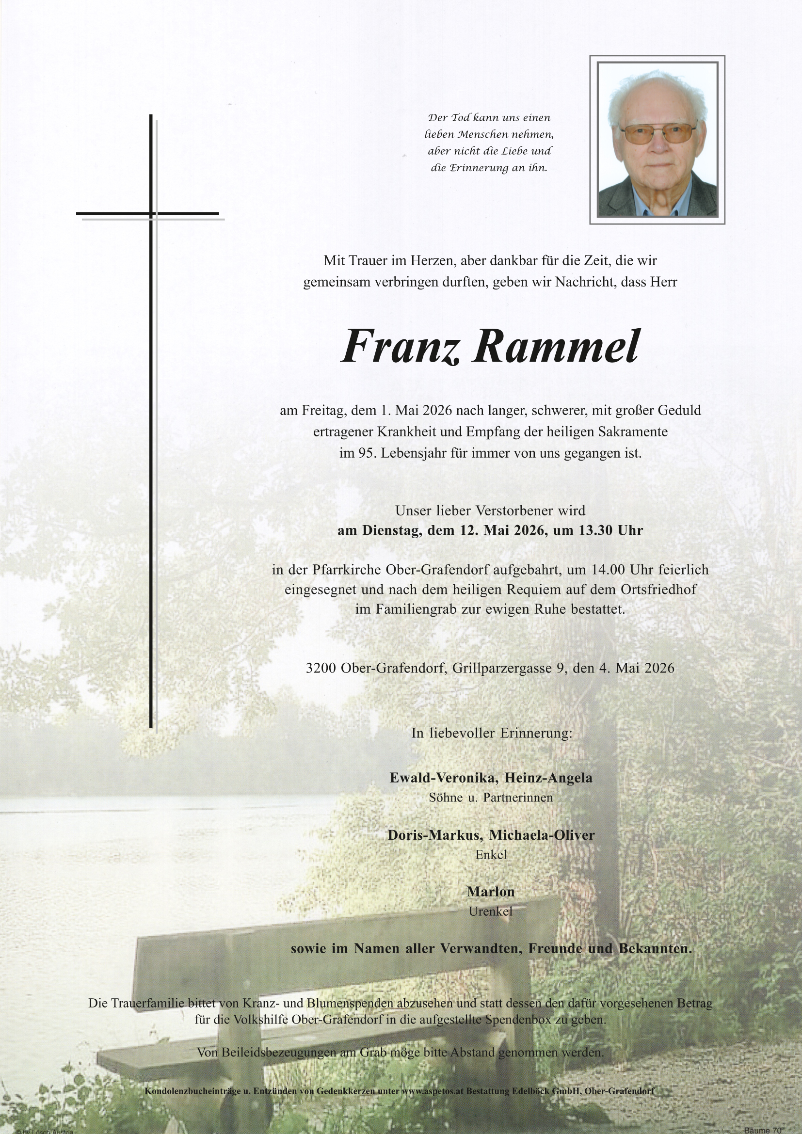Traueranzeige von Franz Rammel