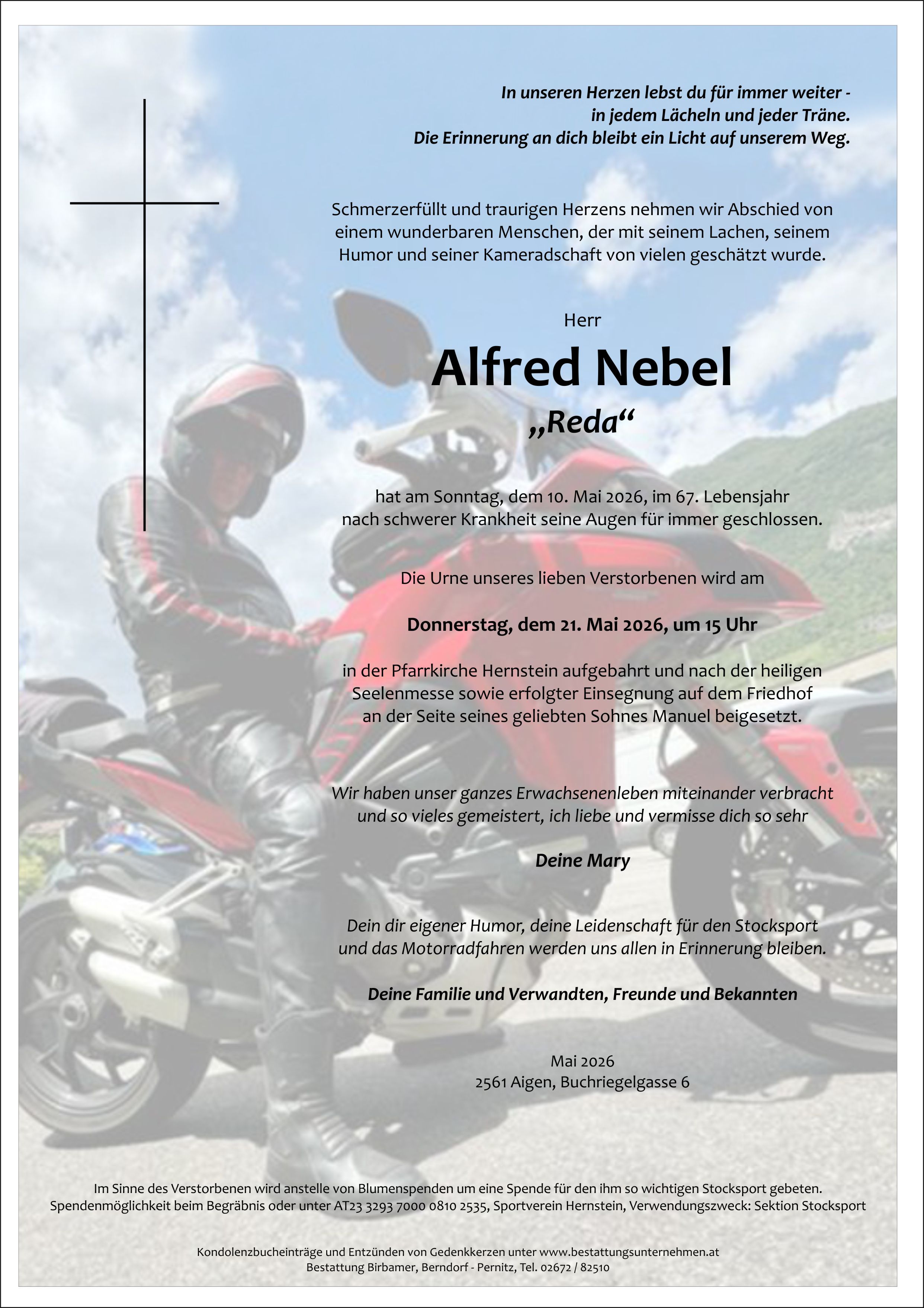 Traueranzeige von Alfred Nebel