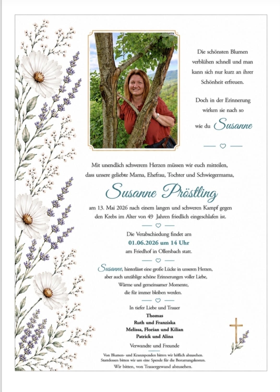 Traueranzeige von Susanne Pröstling