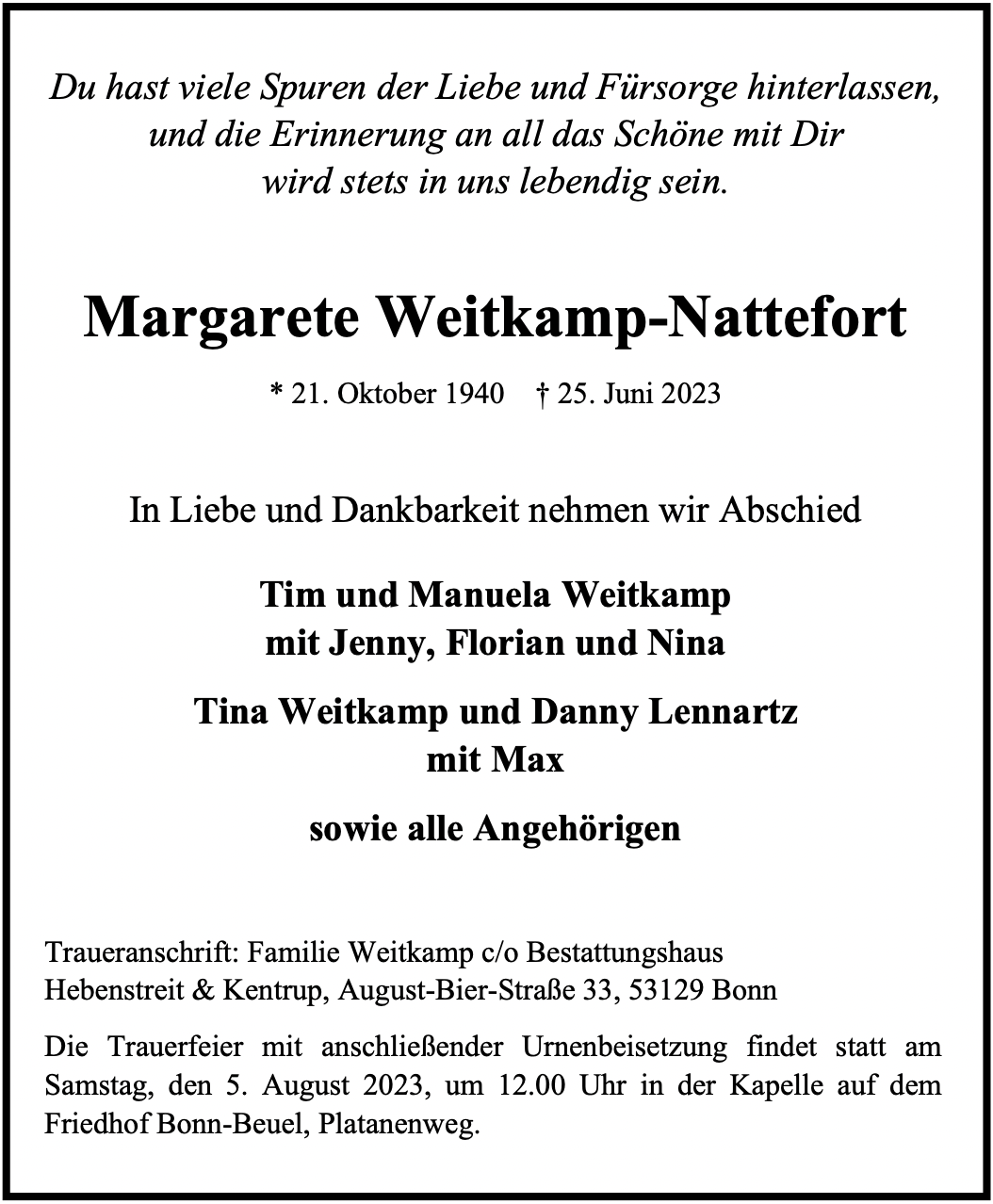 Margarete Weitkamp-Nattefort